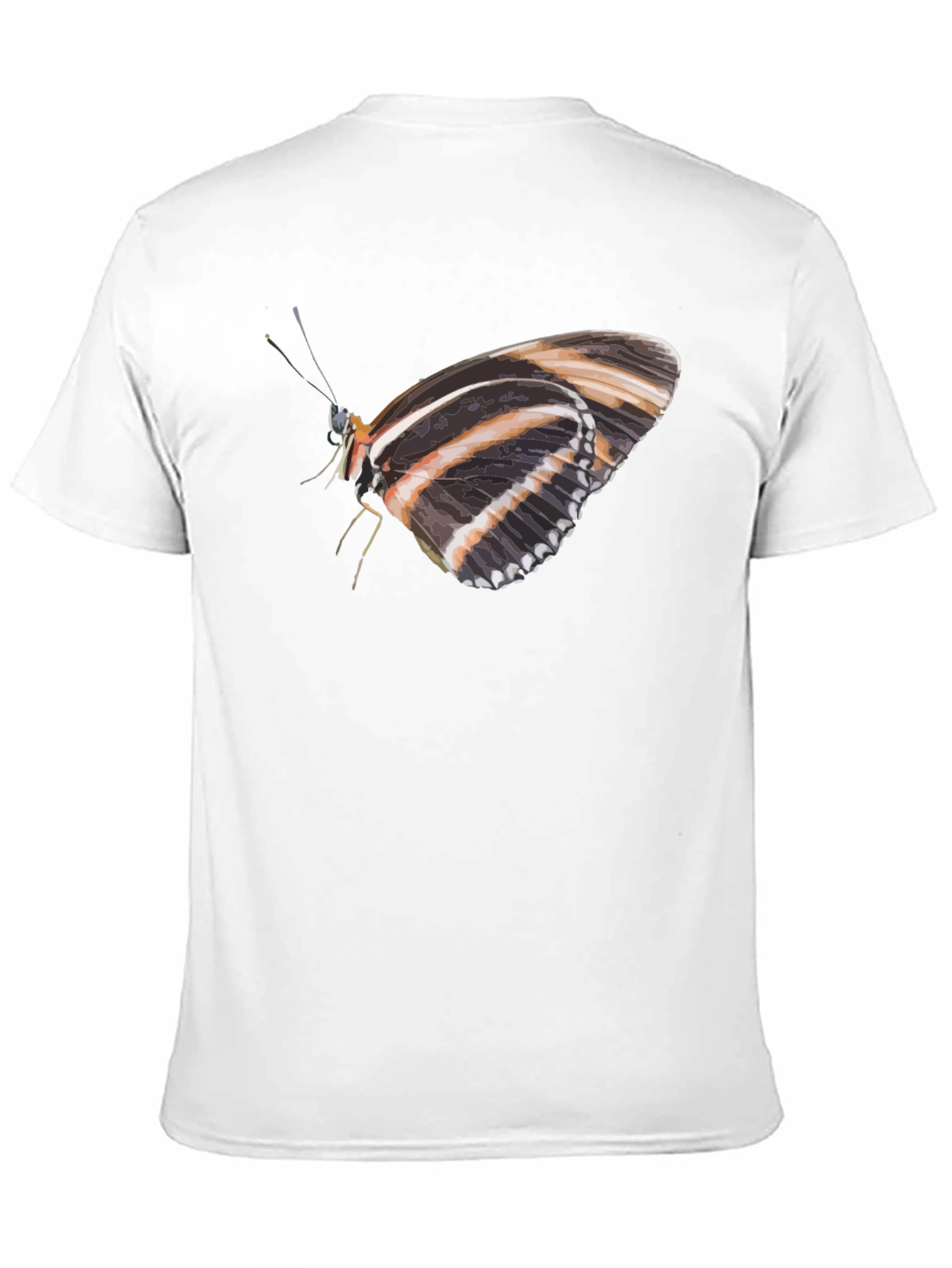 Butterfly Print Black T-Shirt