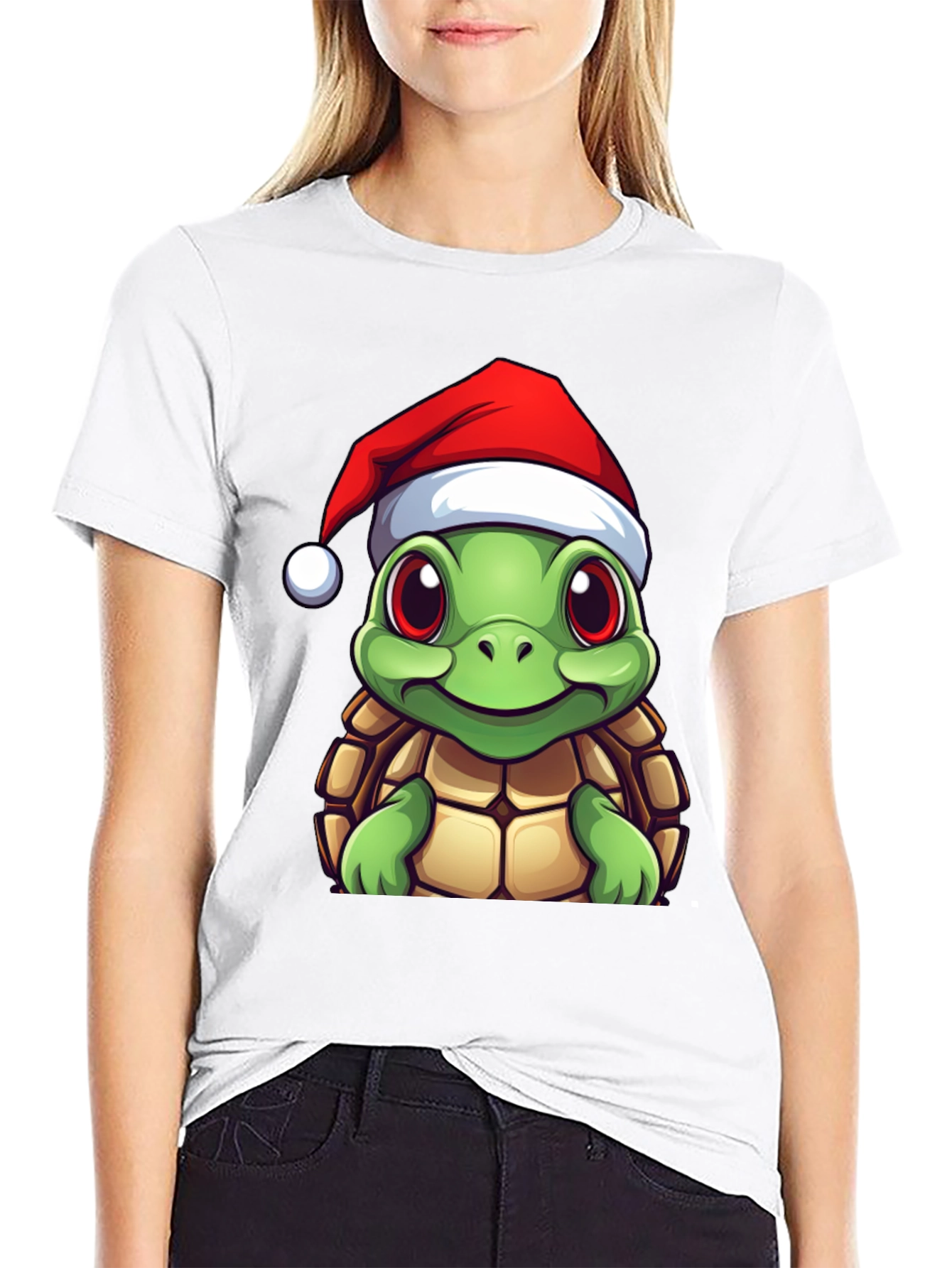 Festive Turtle Graphic Tee - Holiday Edition