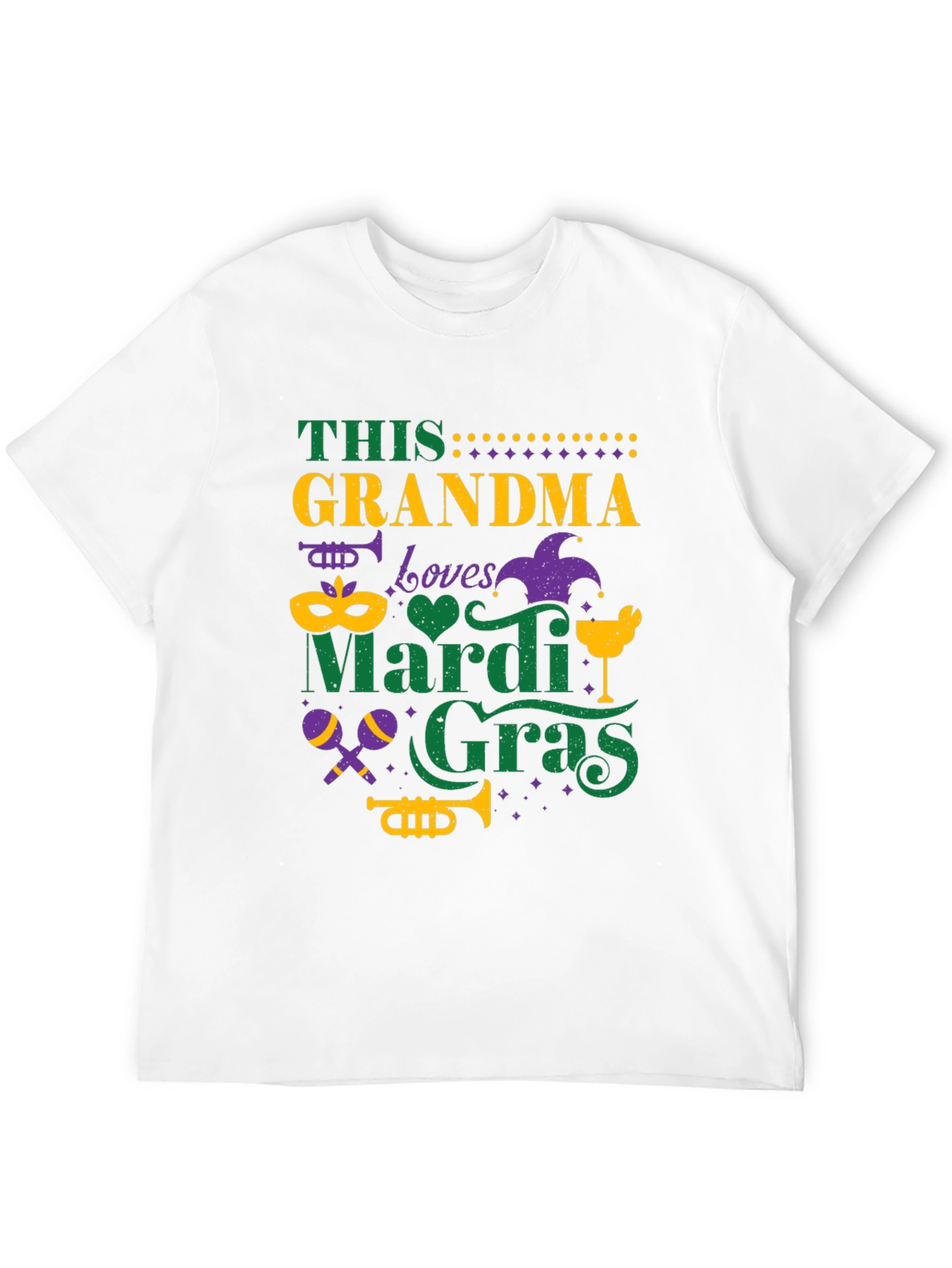 Mardi Gras Grandma Tee - Festive Holiday Shirt