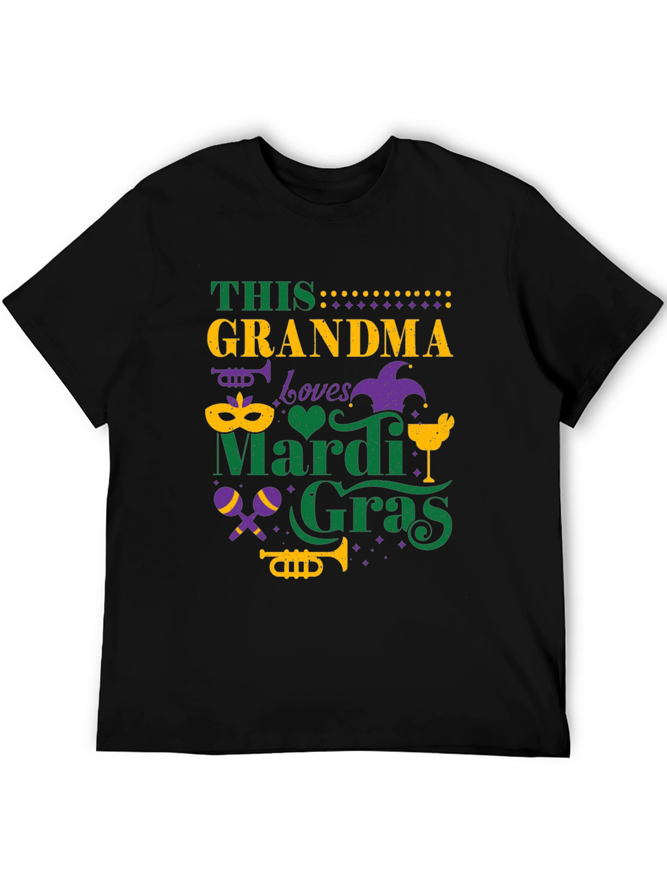 Mardi Gras Grandma Tee - Festive Holiday Shirt