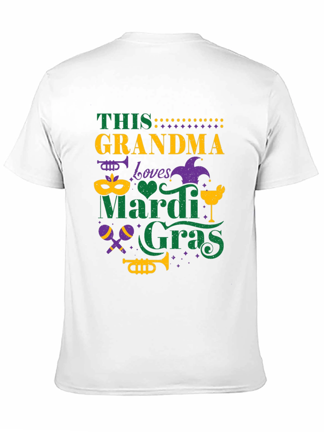 Mardi Gras Grandma Tee - Festive Holiday Shirt