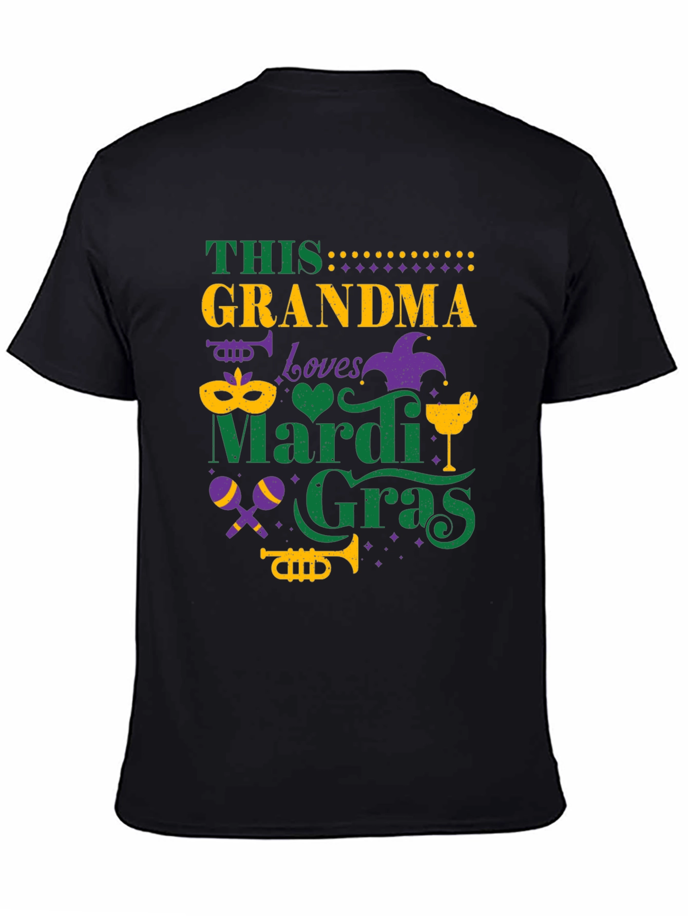 Mardi Gras Grandma Tee - Festive Holiday Shirt