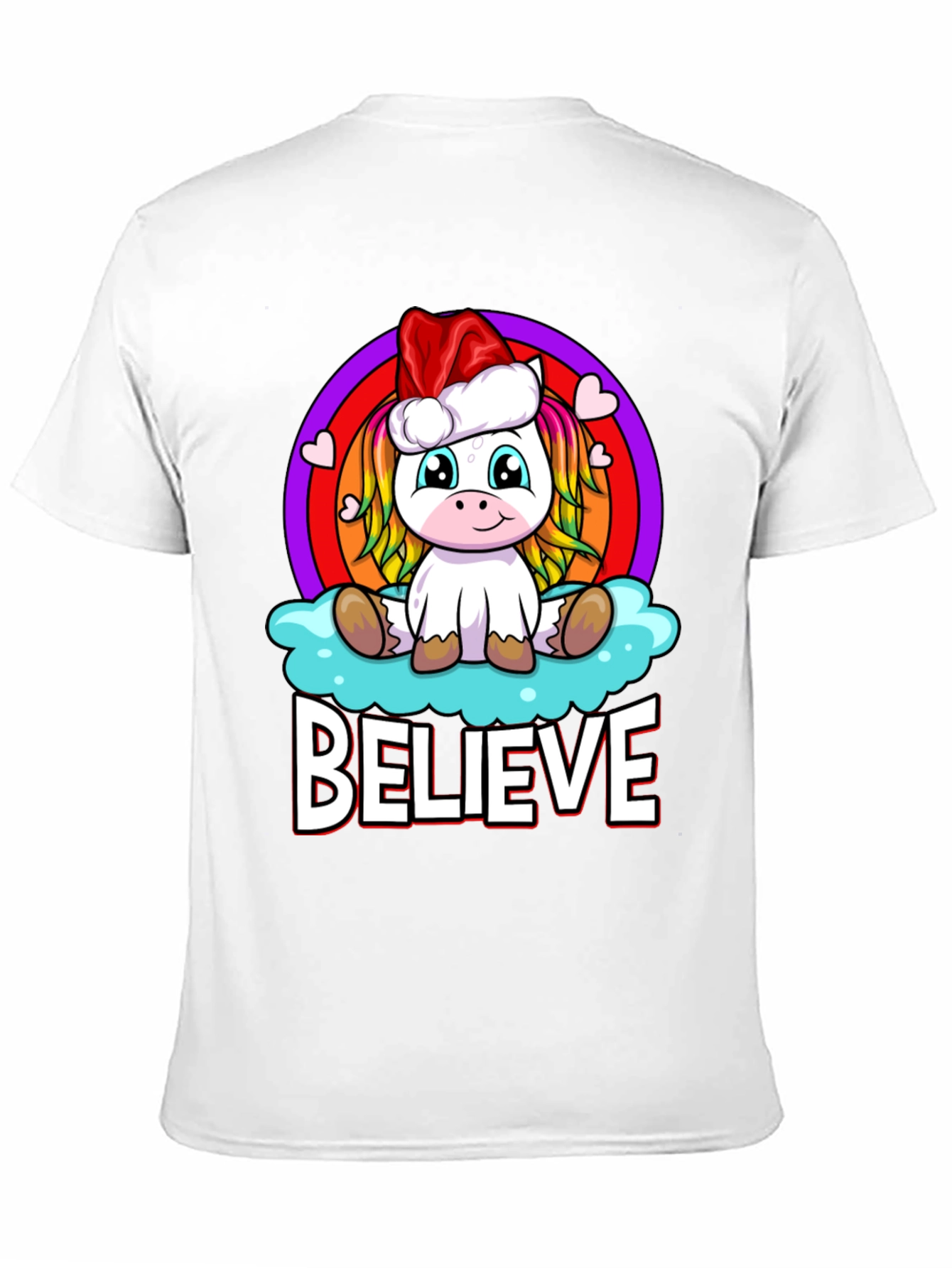 Believe Unicorn Christmas T-Shirt