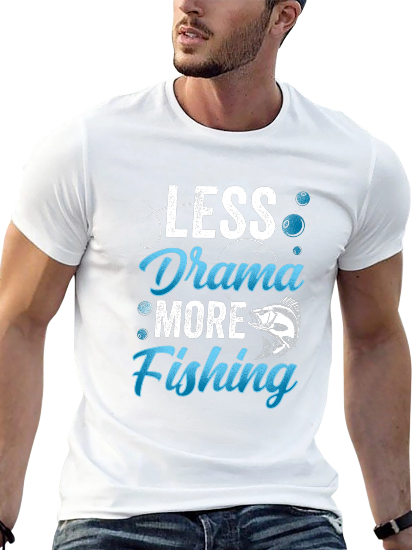 Less Drama More Fishing Graphic Tee