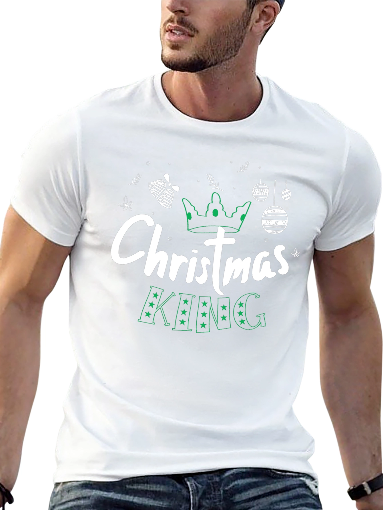 Christmas King Black Graphic Tee