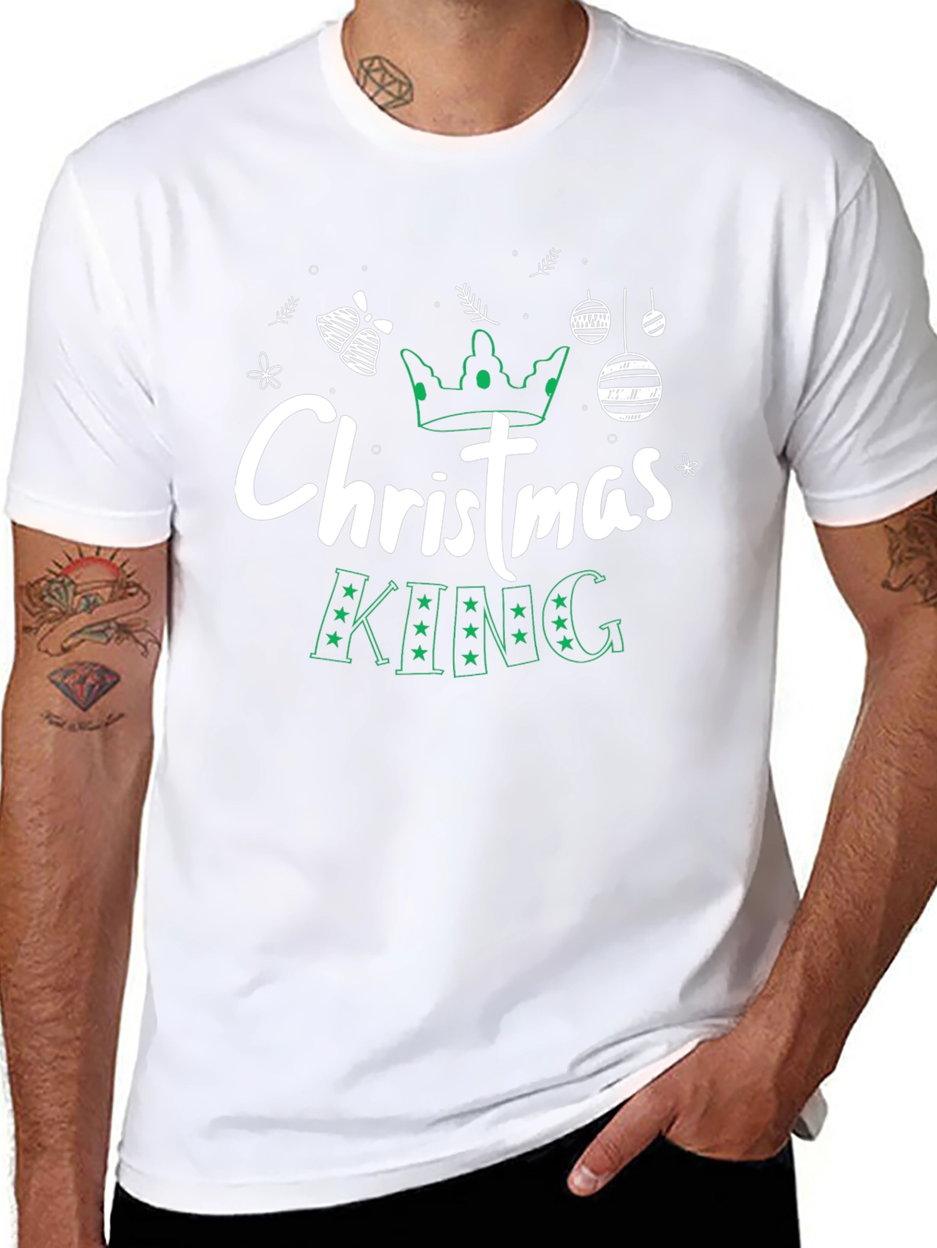 Christmas King Black Graphic Tee