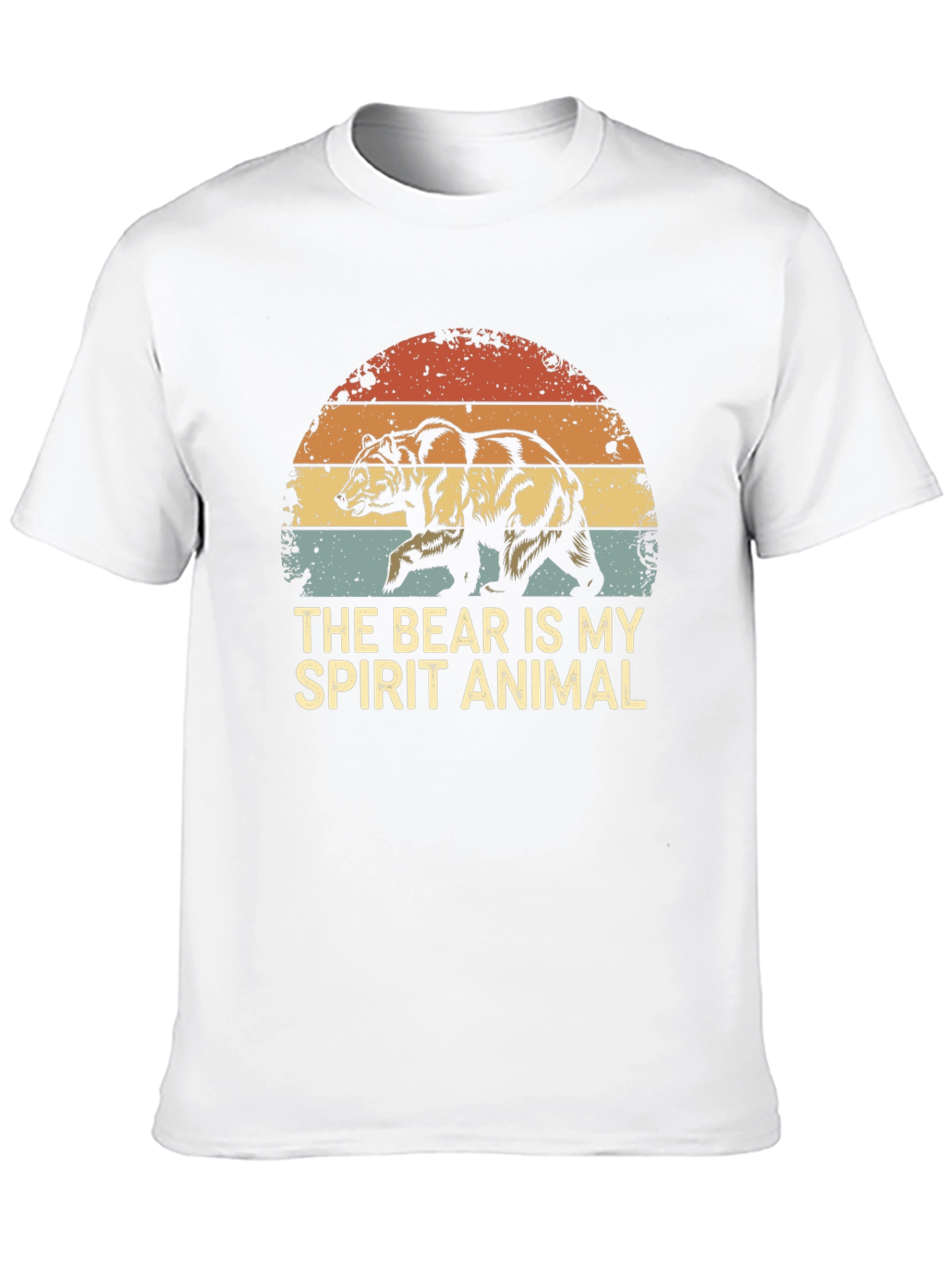 Bear Spirit Animal Graphic Tee - Retro Style