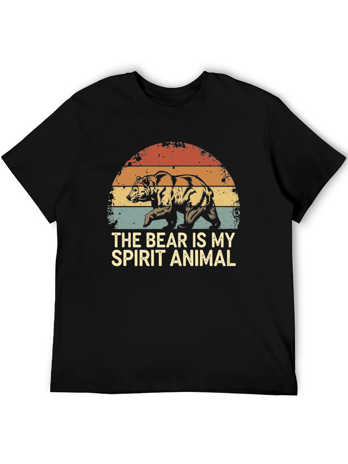 Bear Spirit Animal Graphic Tee - Retro Style