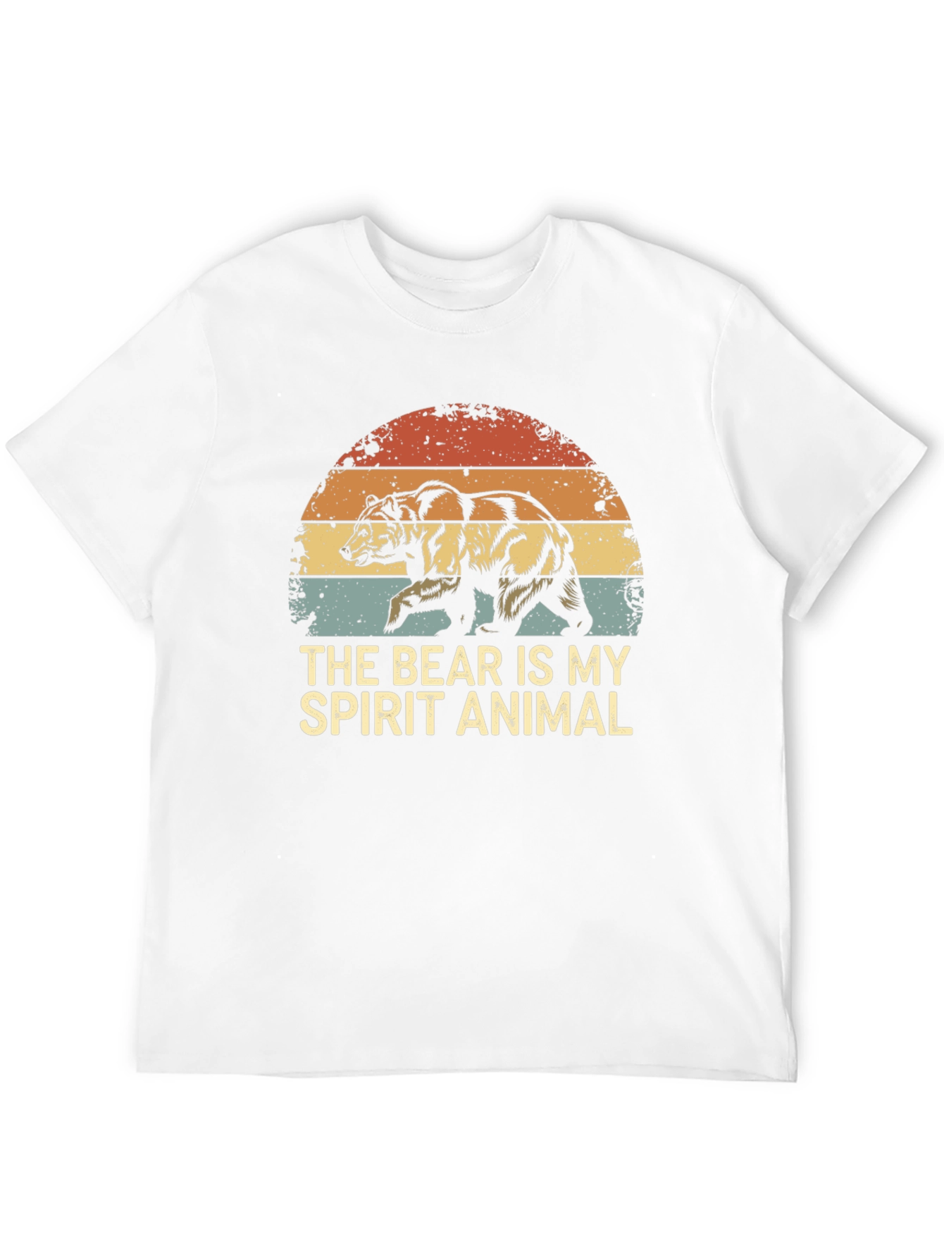 Bear Spirit Animal Graphic Tee - Retro Style
