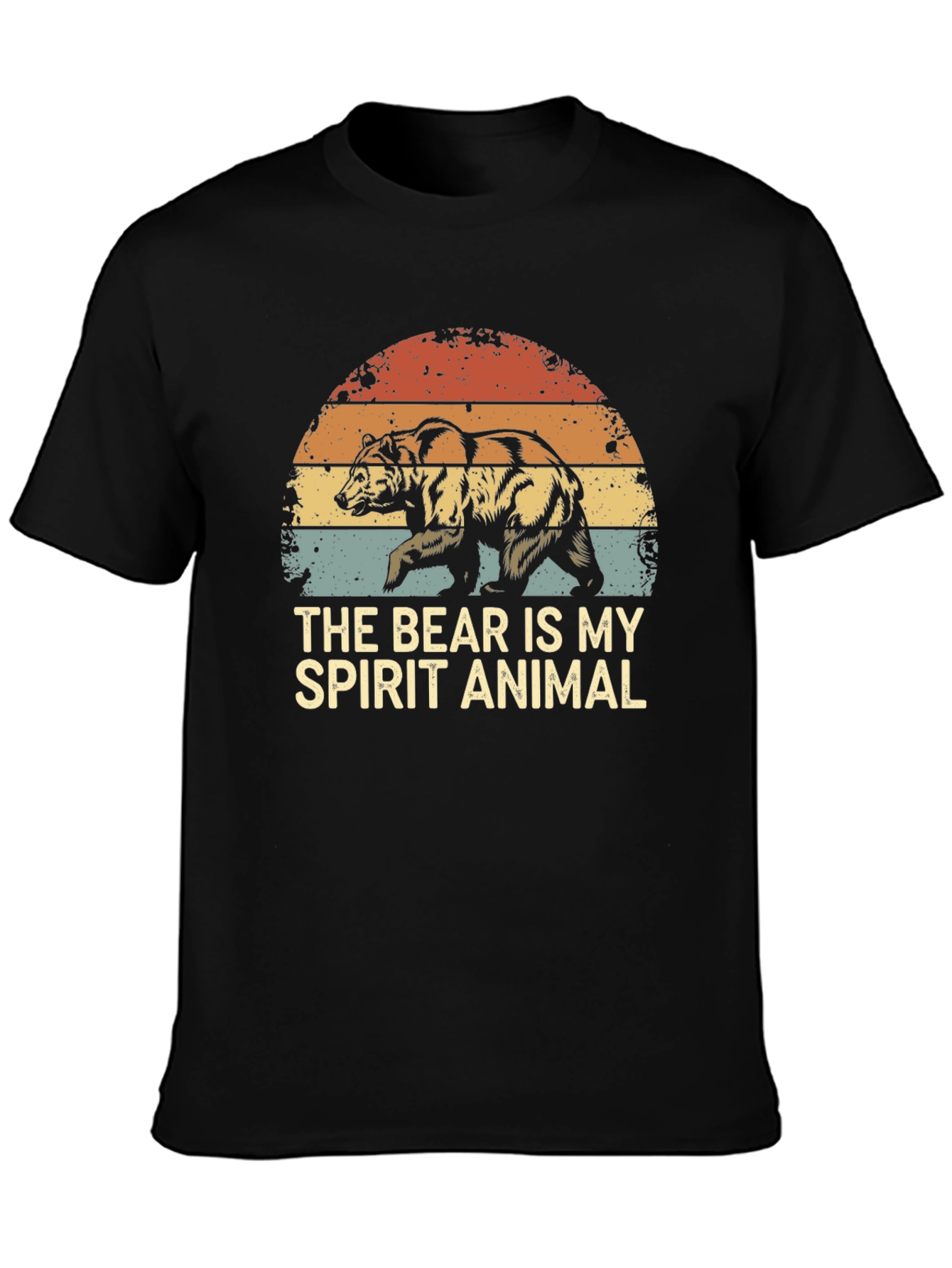 Bear Spirit Animal Graphic Tee - Retro Style