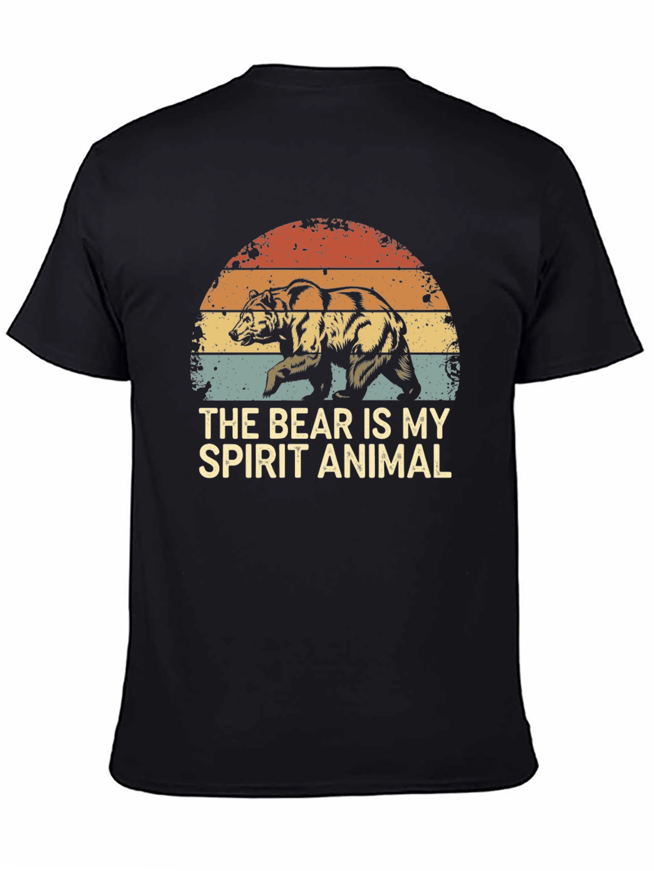 Bear Spirit Animal Graphic Tee - Retro Style
