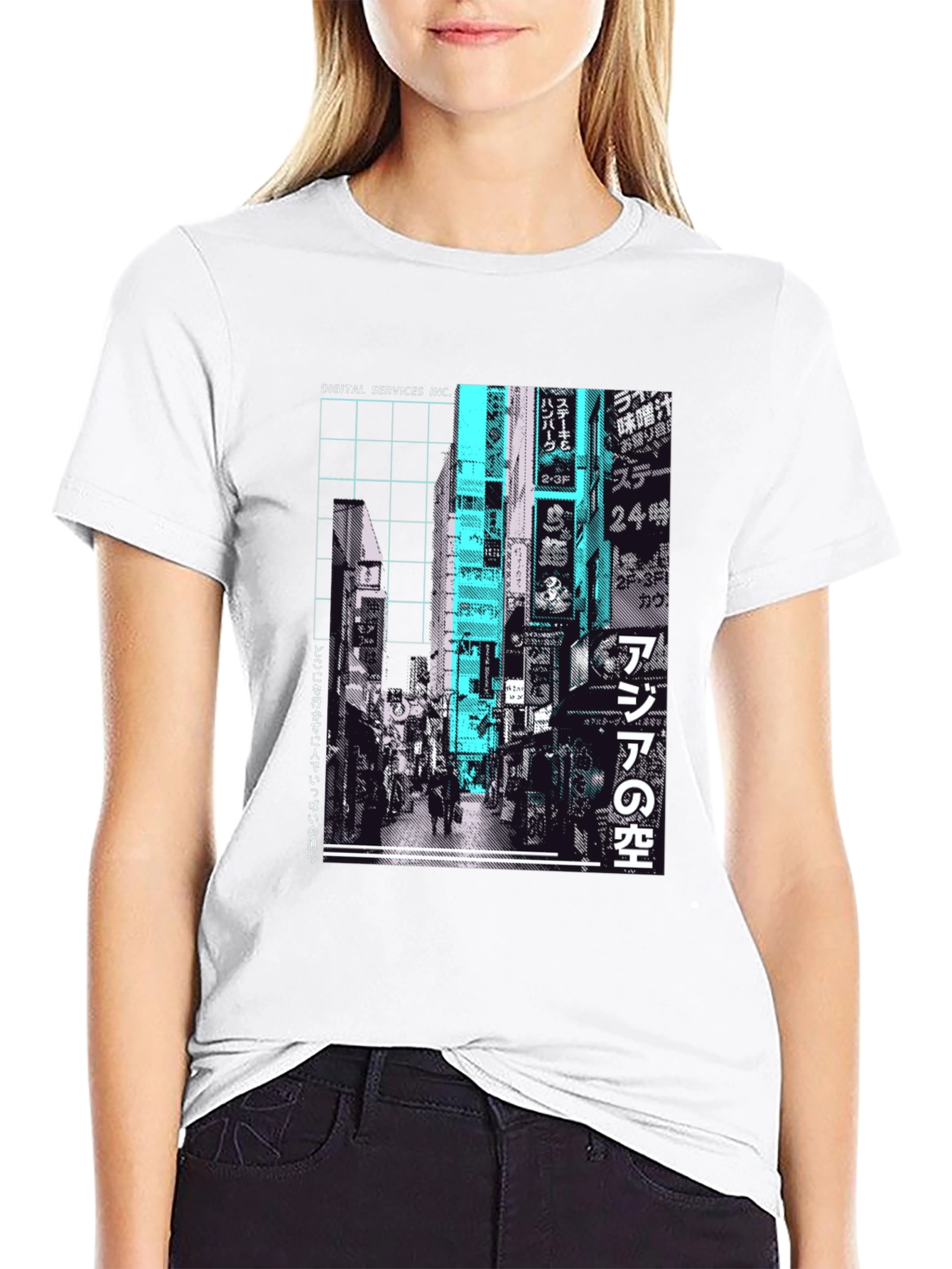 Urban Streetwear T-Shirt - Tokyo Cityscape Graphic Tee
