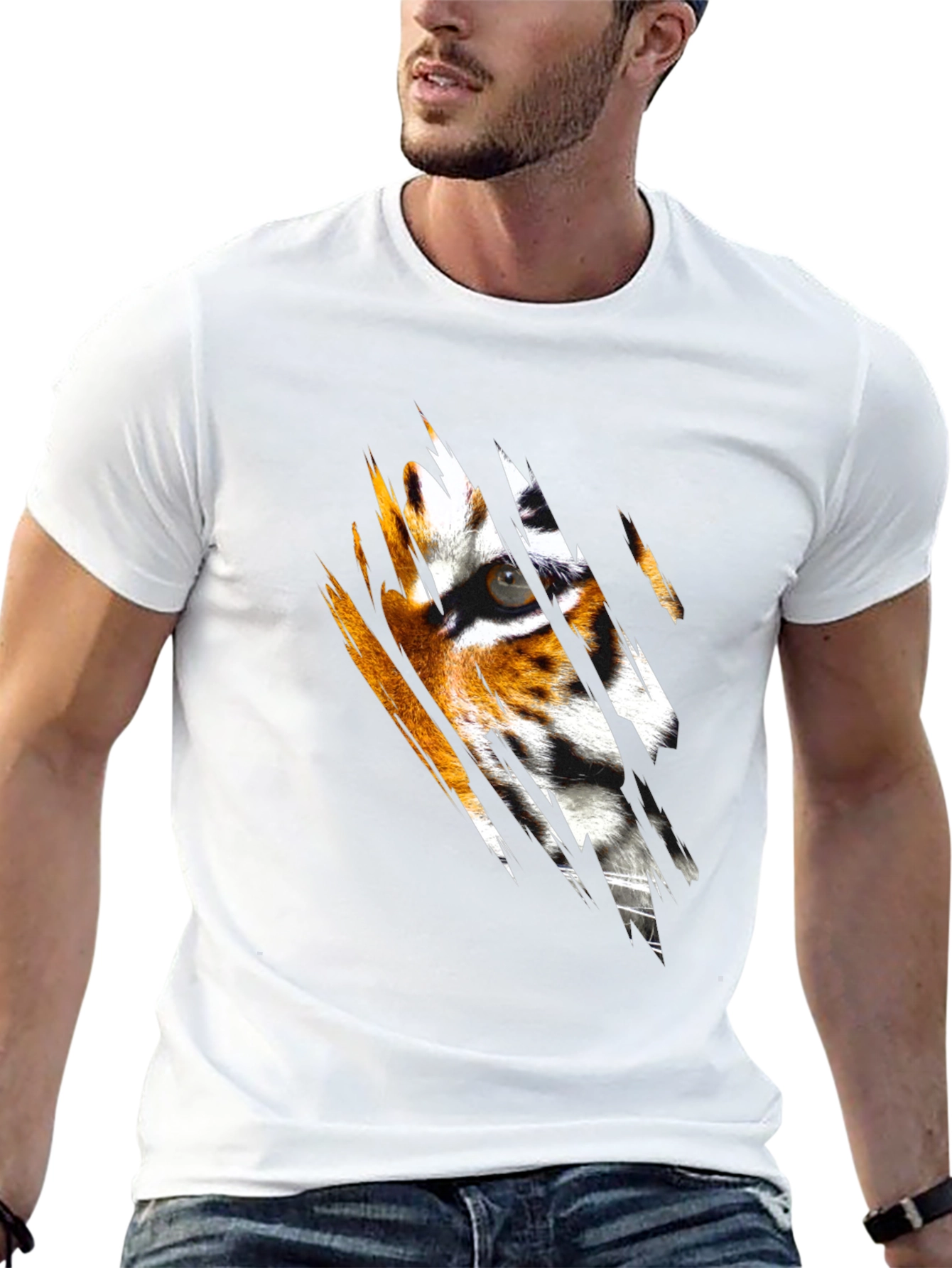 Tiger Eye Graphic Black T-Shirt