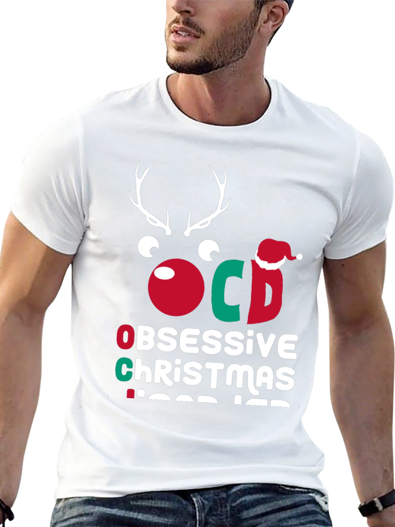 OCD Obsessive Christmas Disorder Funny Tee