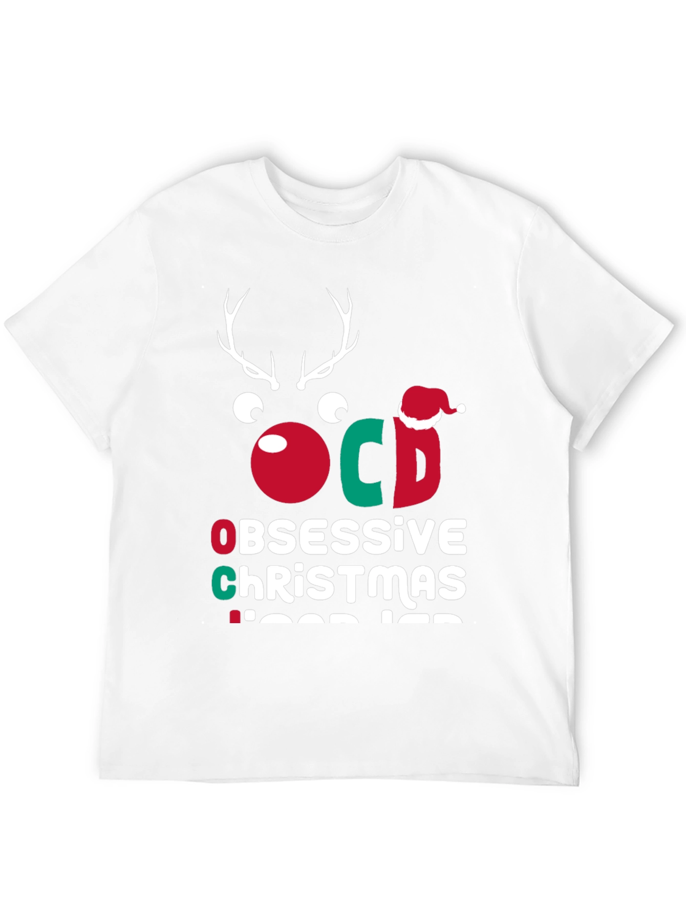 OCD Obsessive Christmas Disorder Funny Tee