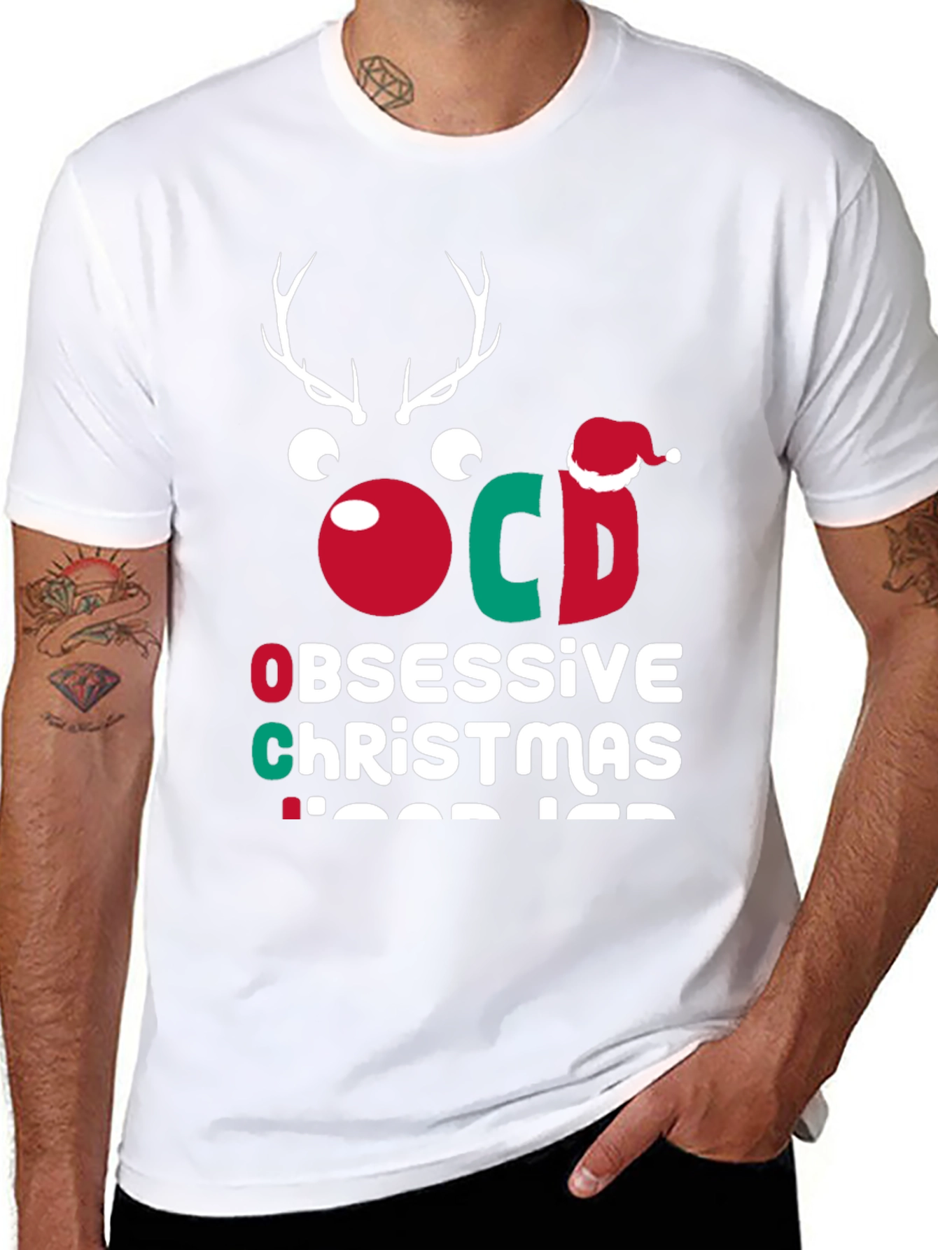 OCD Obsessive Christmas Disorder Funny Tee
