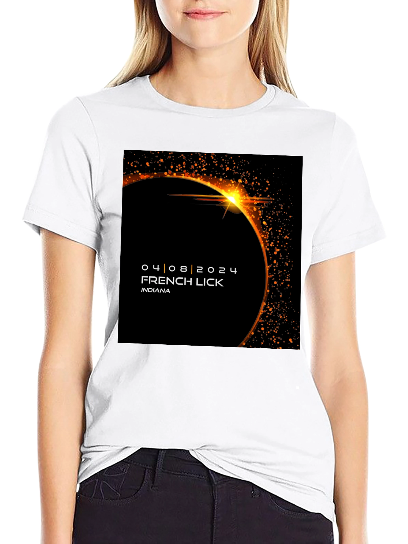 Total Solar Eclipse 2024 T-Shirt French Lick Indiana