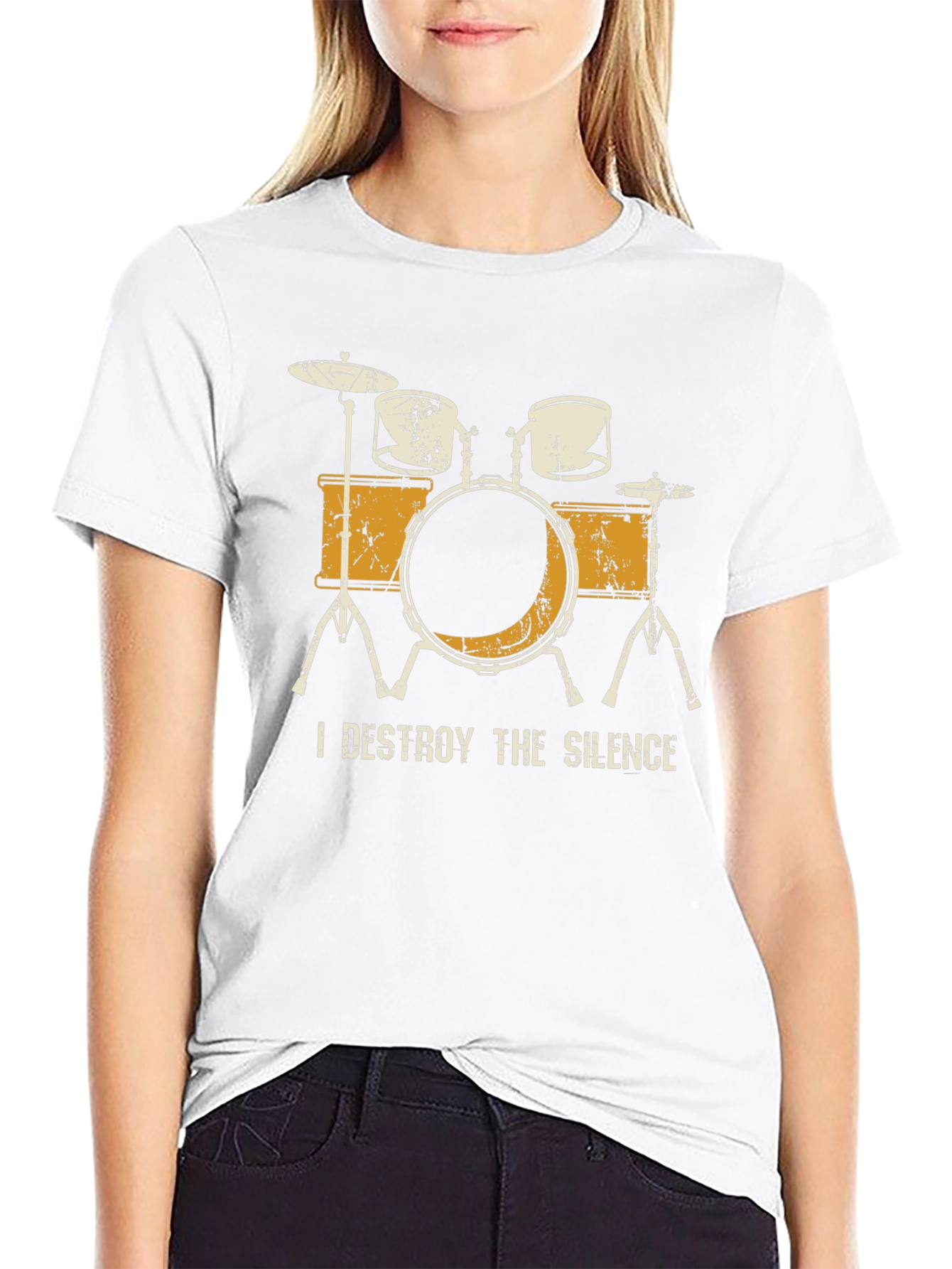 I Destroy The Silence Drum Set Graphic Tee