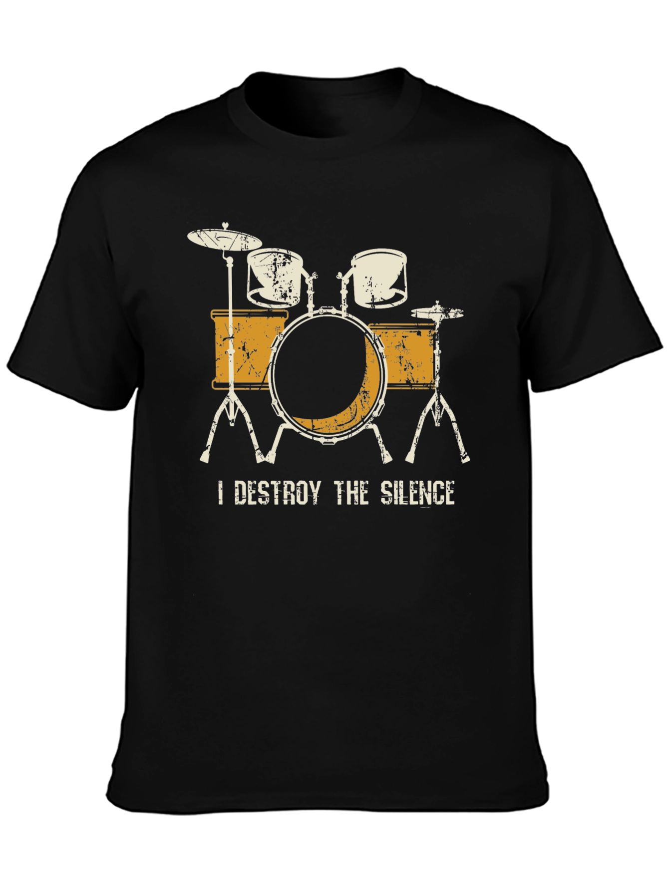 I Destroy The Silence Drum Set Graphic Tee