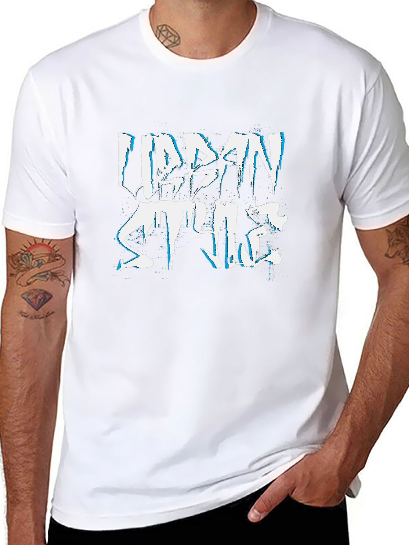 Urban Style Graphic Tee - Black