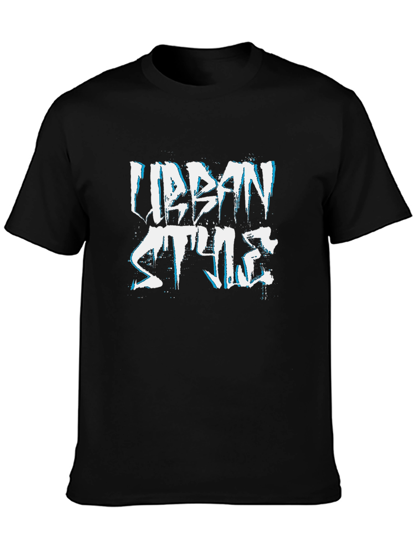 Urban Style Graphic Tee - Black