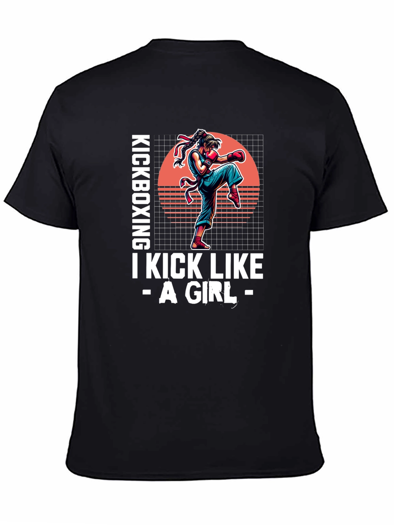 Kickboxing Girl Graphic T-Shirt - Martial Arts Apparel