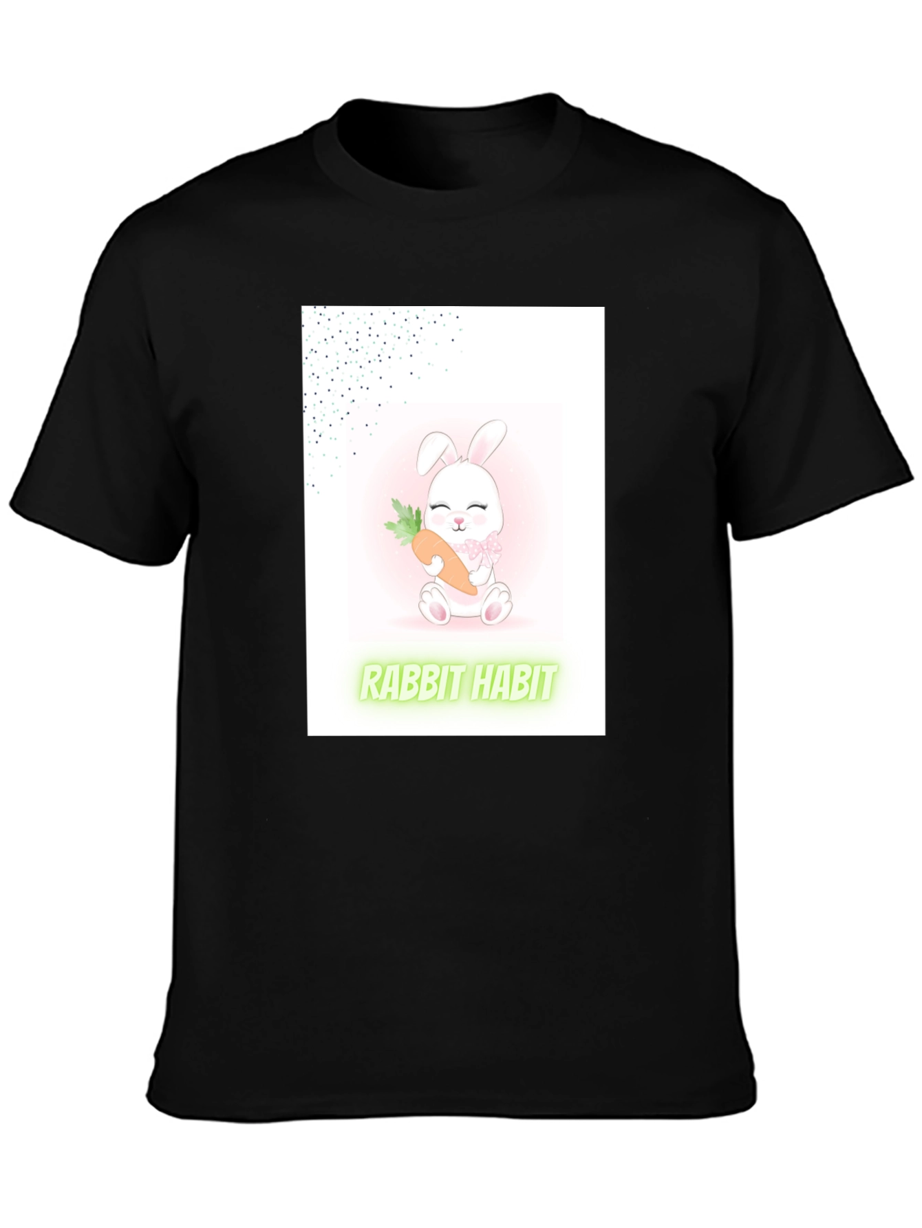 Cute Rabbit Habit Graphic Tee - Trendy Unisex T-Shirt