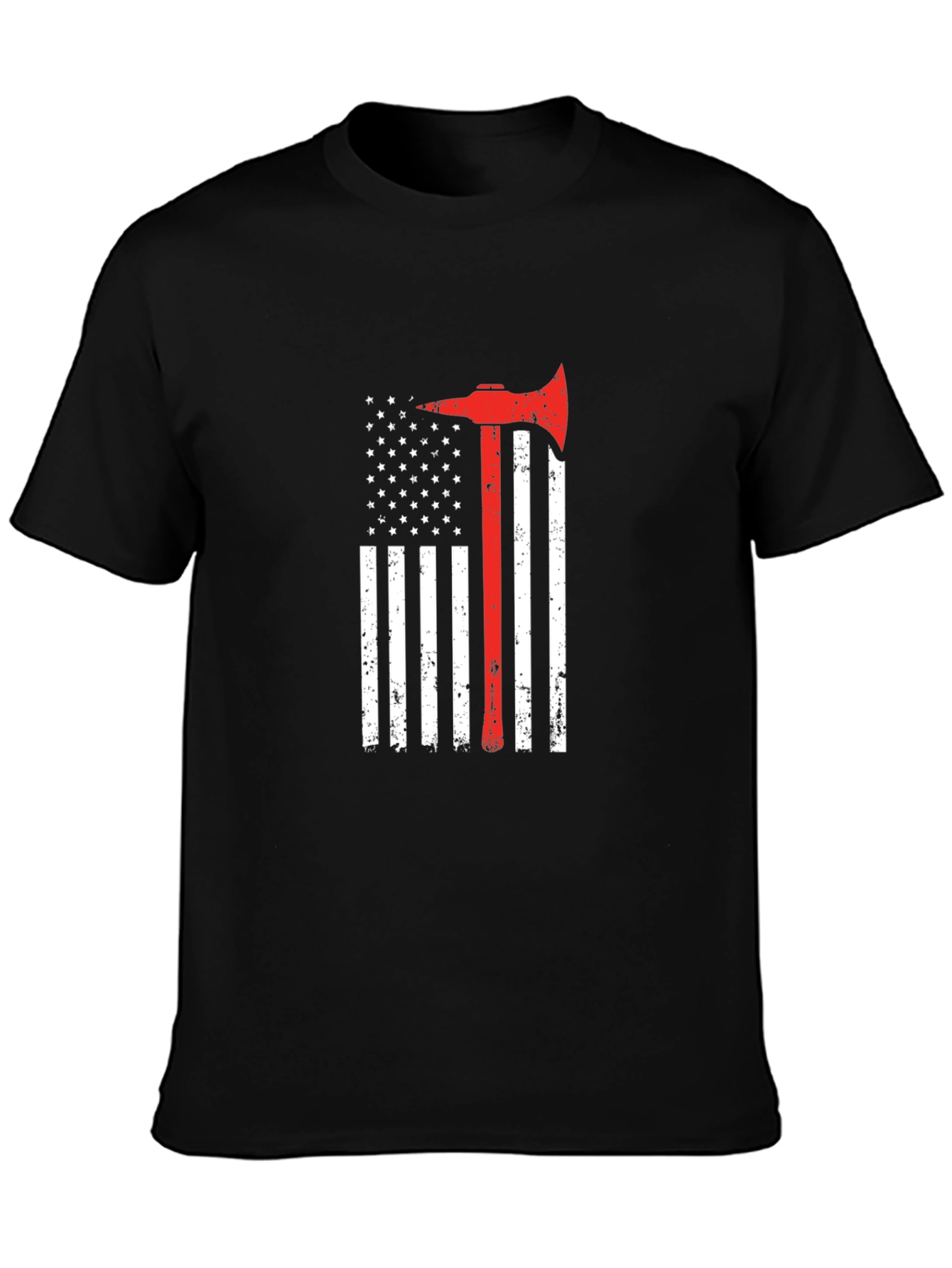Firefighter Axe American Flag T-Shirt