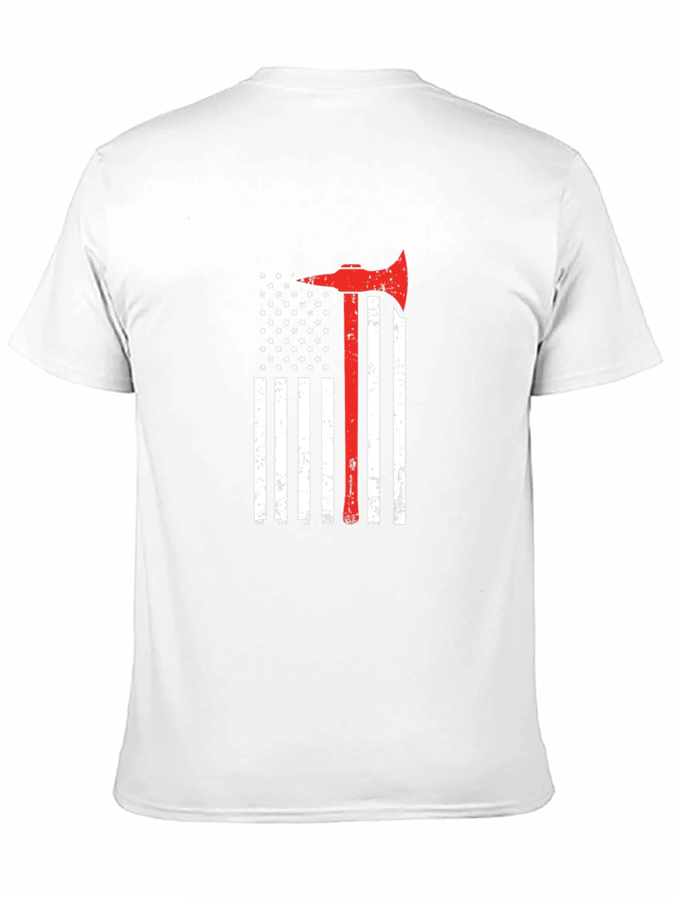 Firefighter Axe American Flag T-Shirt