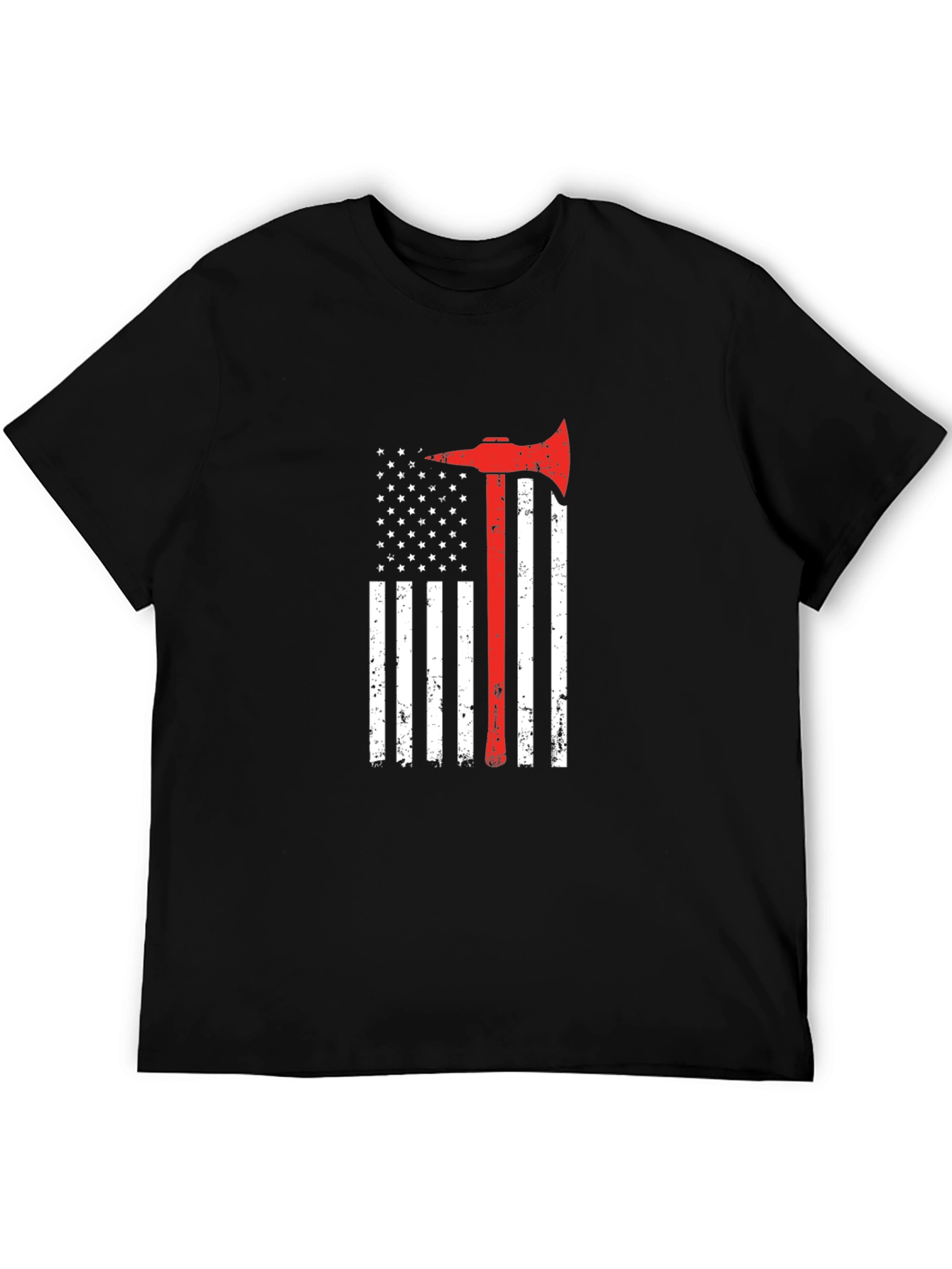 Firefighter Axe American Flag T-Shirt