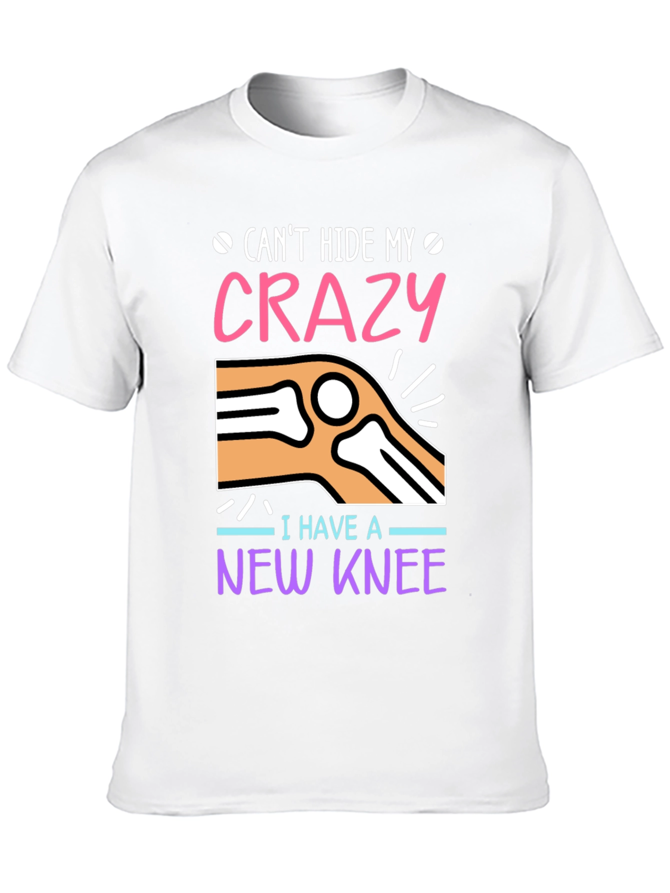 Crazy New Knee T-Shirt - Funny Recovery Tee