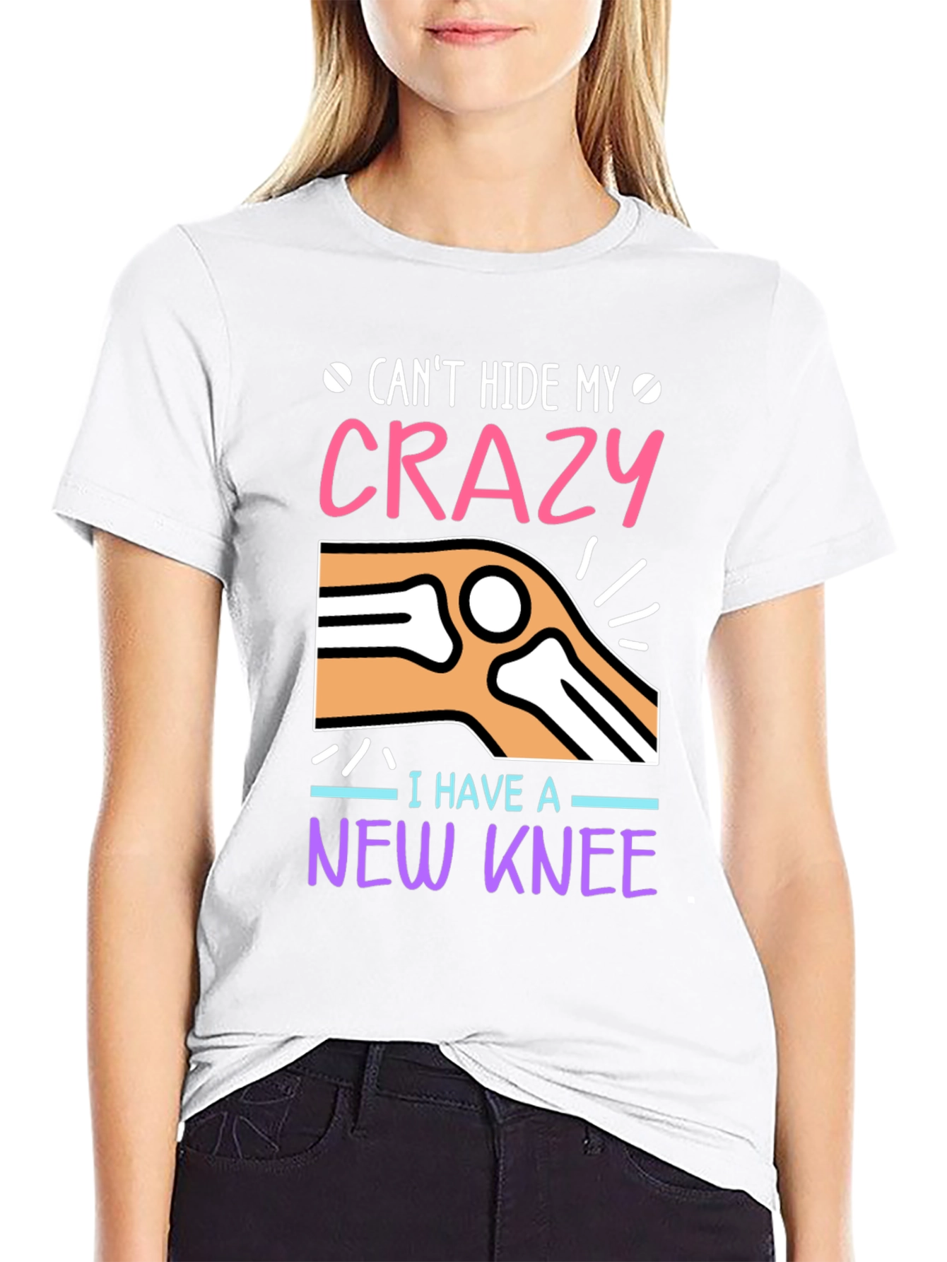 Crazy New Knee T-Shirt - Funny Recovery Tee
