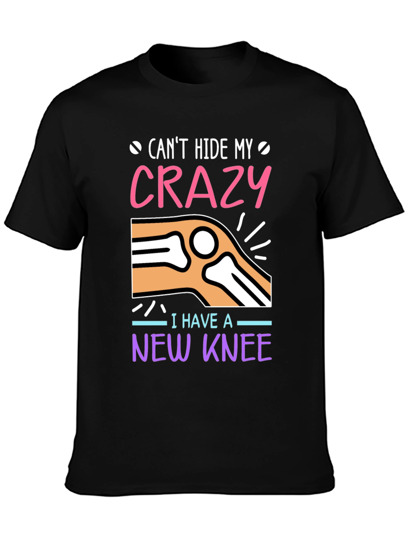 Crazy New Knee T-Shirt - Funny Recovery Tee