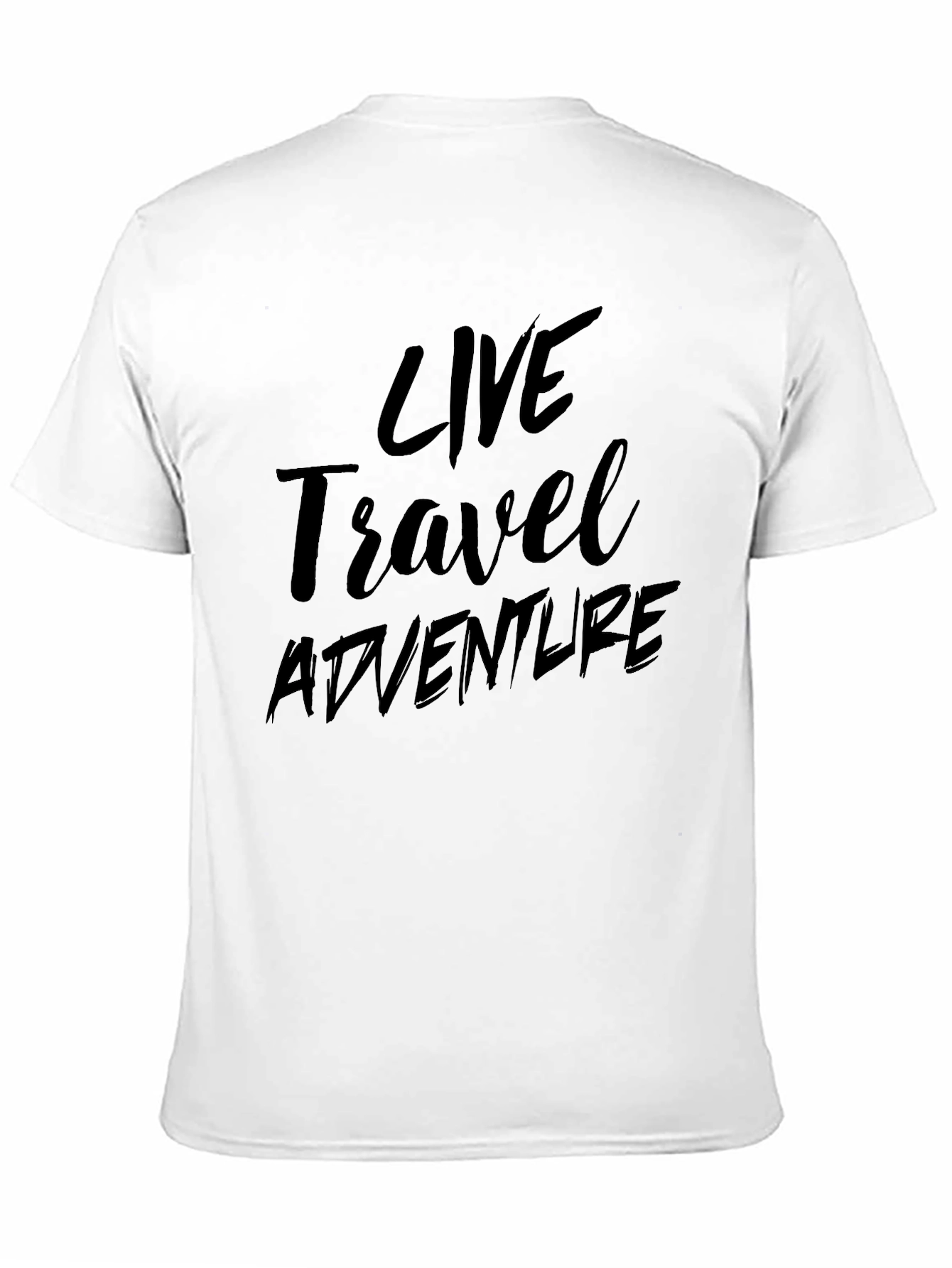 Live Travel Adventure Mens Black Graphic Tee