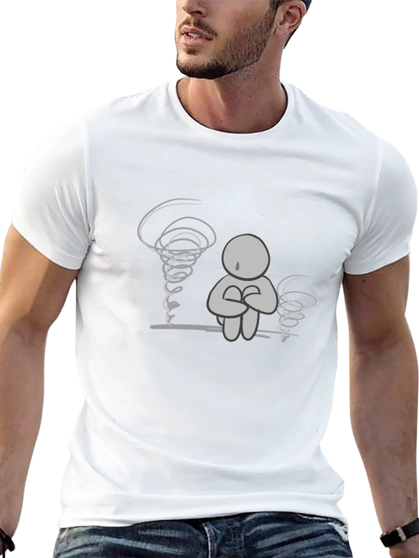 Emotional Turmoil Graphic Tee - Black Comfort Fit