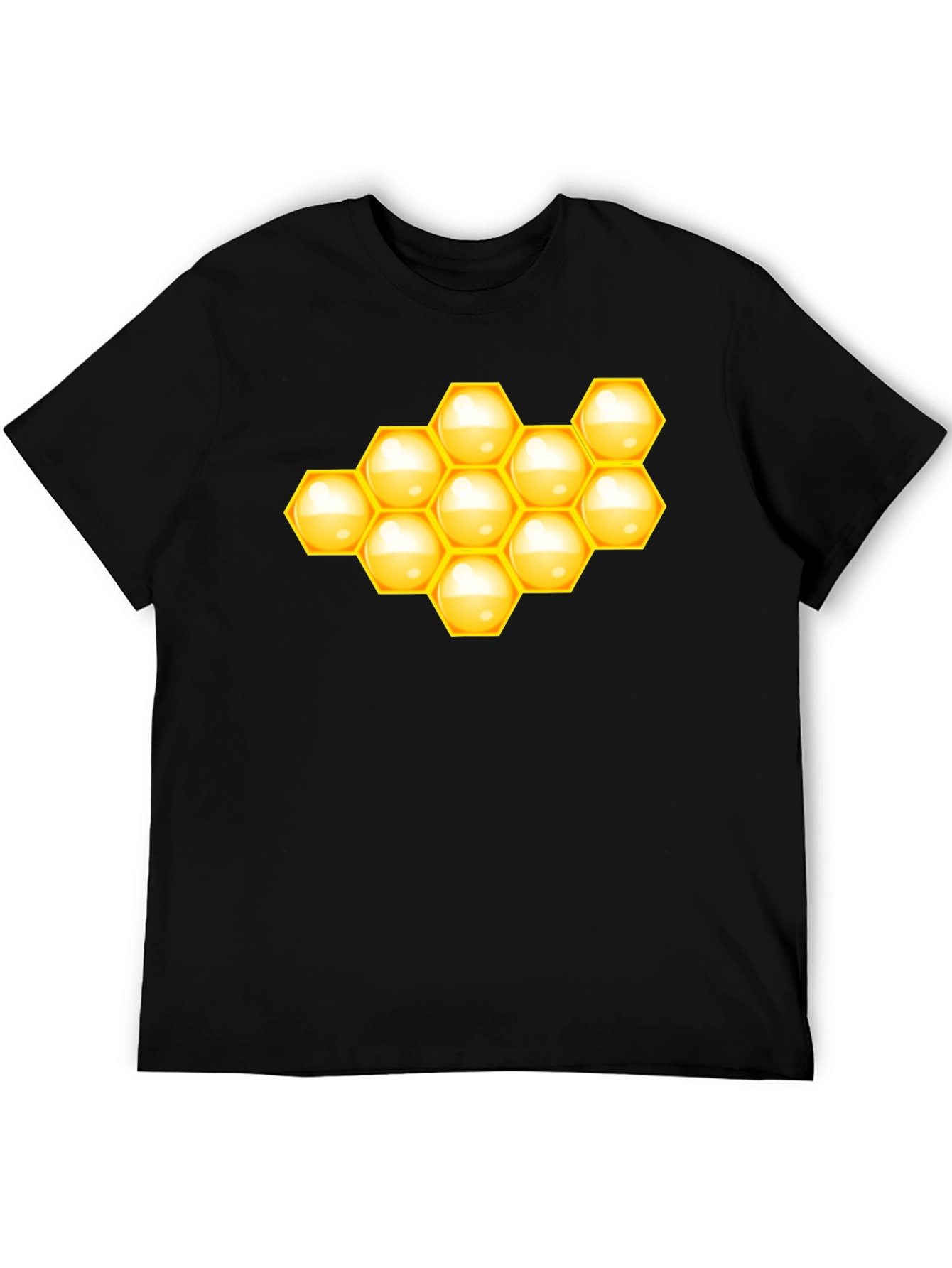 Honeycomb Graphic Tee - Stylish Black T-Shirt