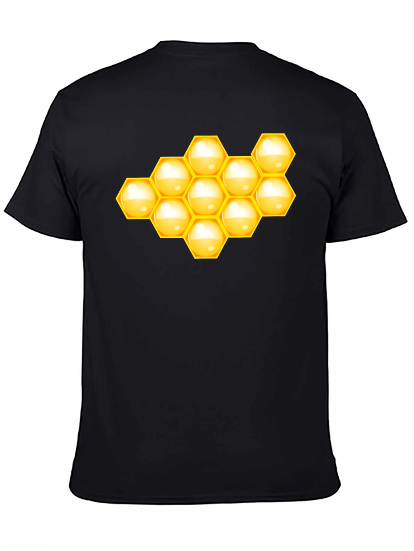 Honeycomb Graphic Tee - Stylish Black T-Shirt