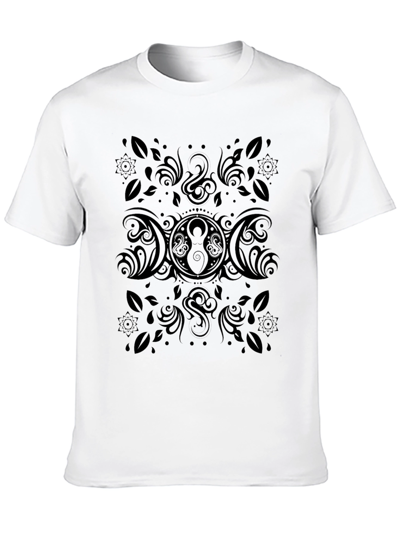 Black Triple Moon Goddess T-Shirt