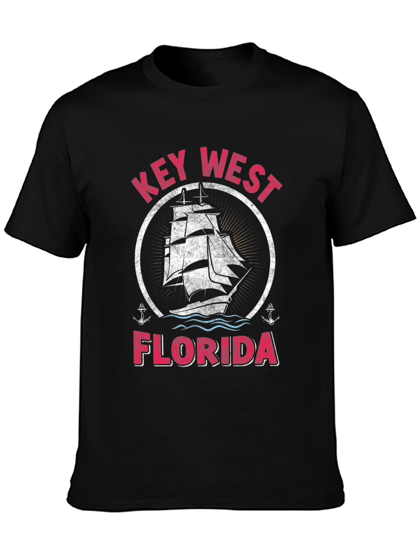 Key West Florida Sailboat Graphic T-Shirt