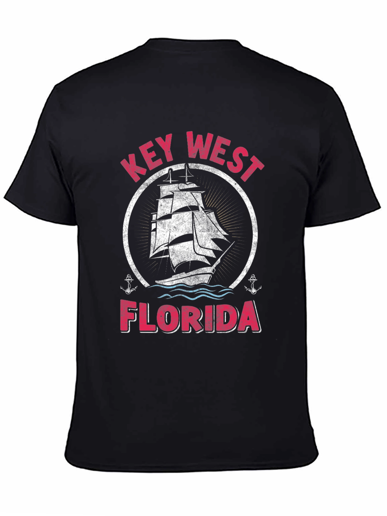 Key West Florida Sailboat Graphic T-Shirt