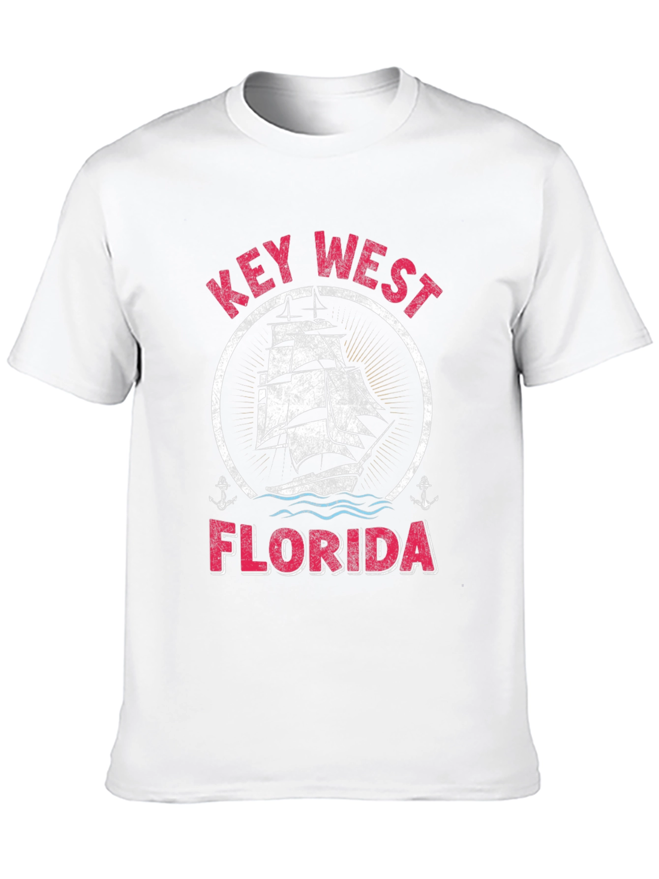 Key West Florida Sailboat Graphic T-Shirt