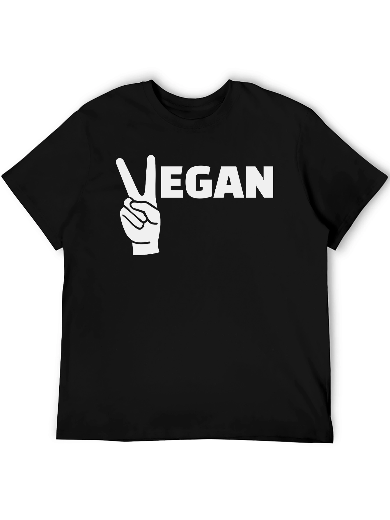 Vegan Peace Sign Graphic T-Shirt