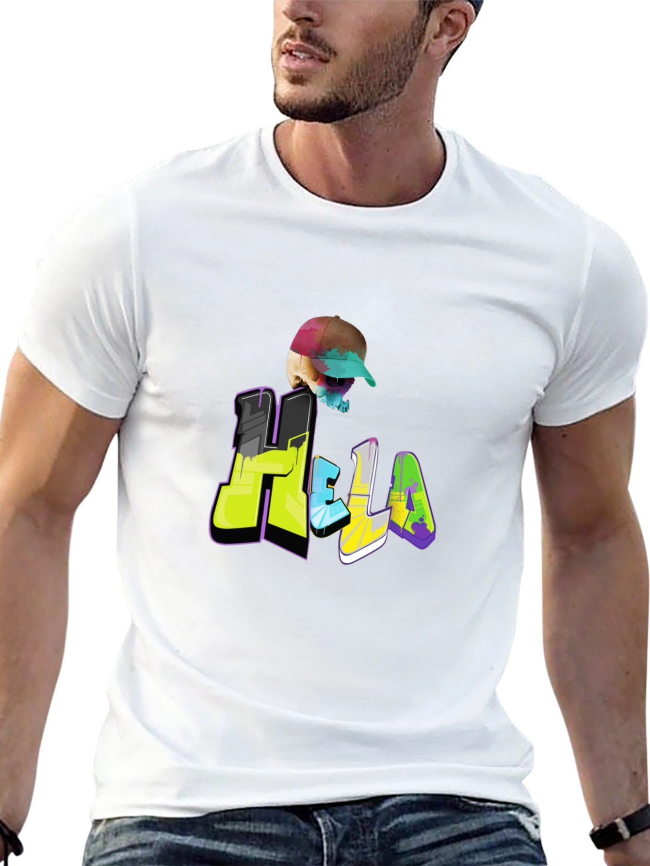 Hella Skull Graphic T-Shirt