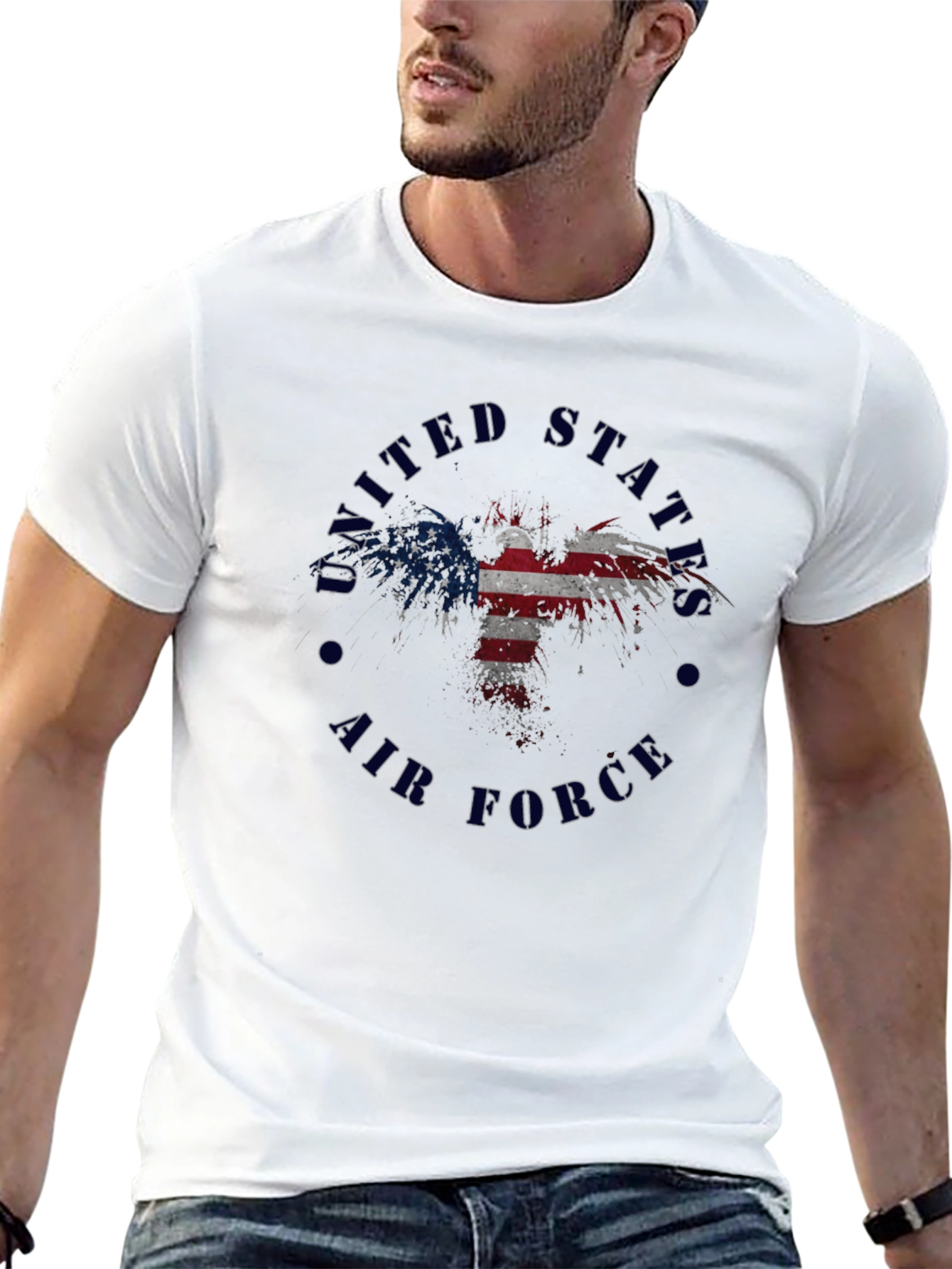 US Air Force Flag Eagle Graphic T-Shirt