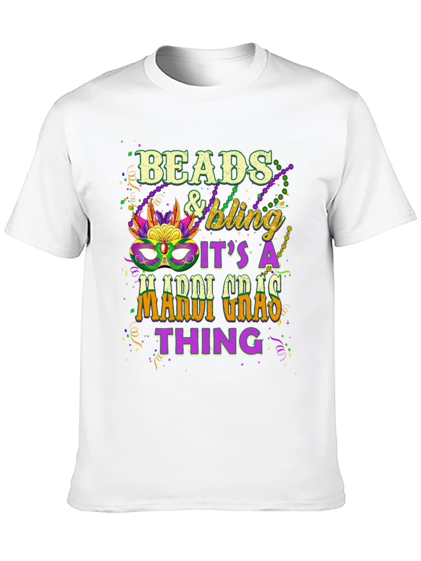 Mardi Gras Beads & Bling T-Shirt