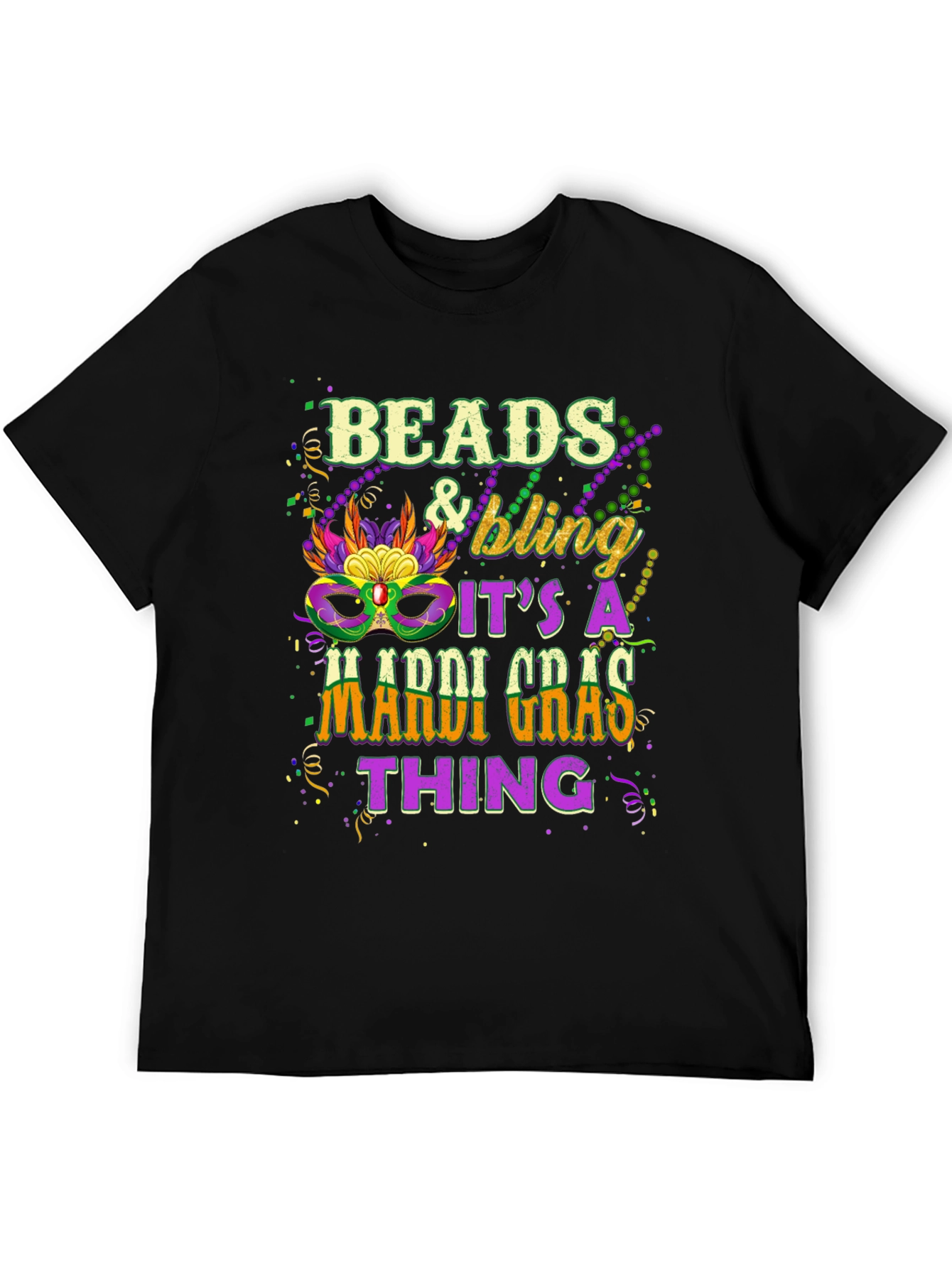 Mardi Gras Beads & Bling T-Shirt