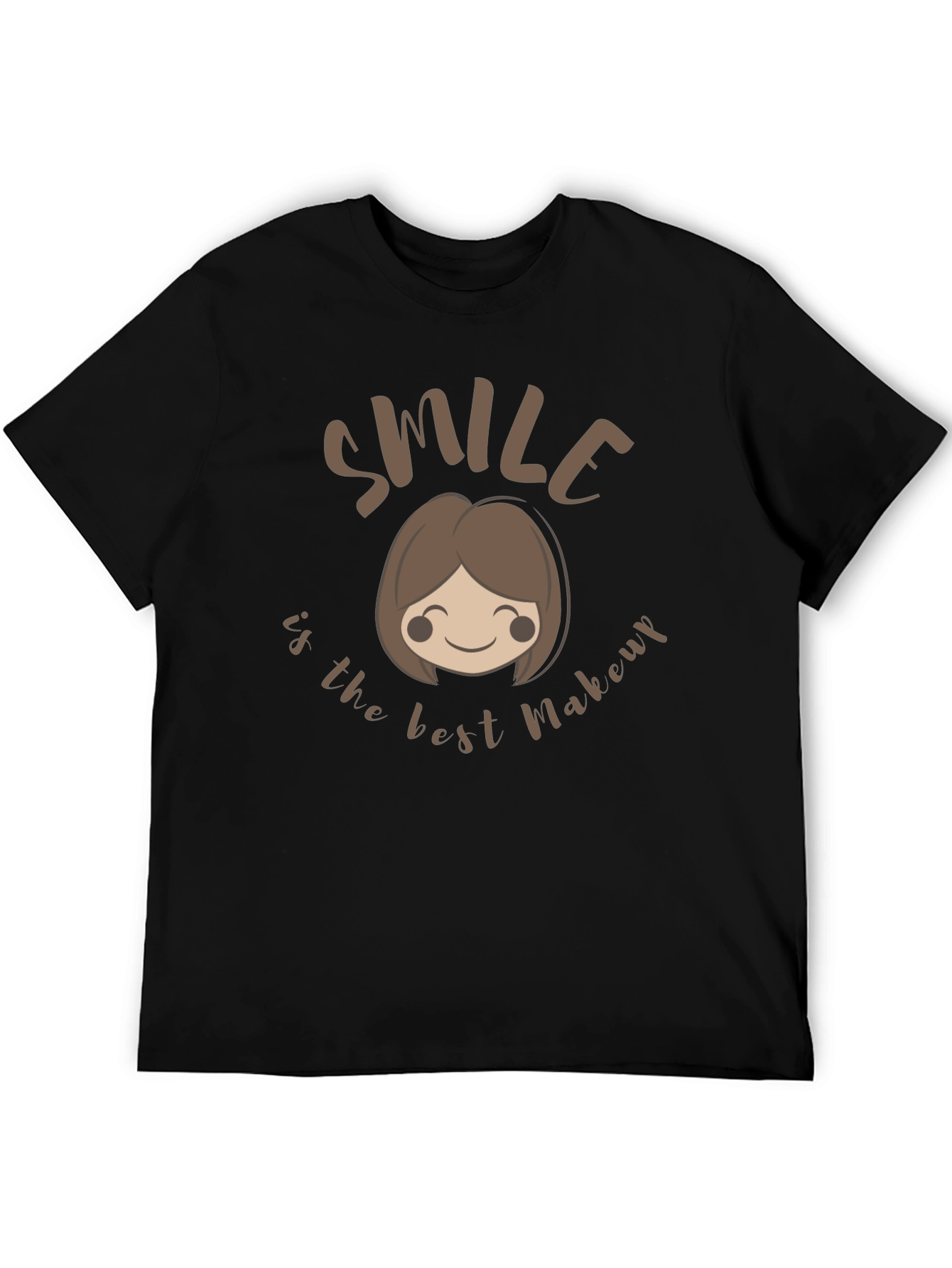 Smile is the Best Makeup Black T-Shirt