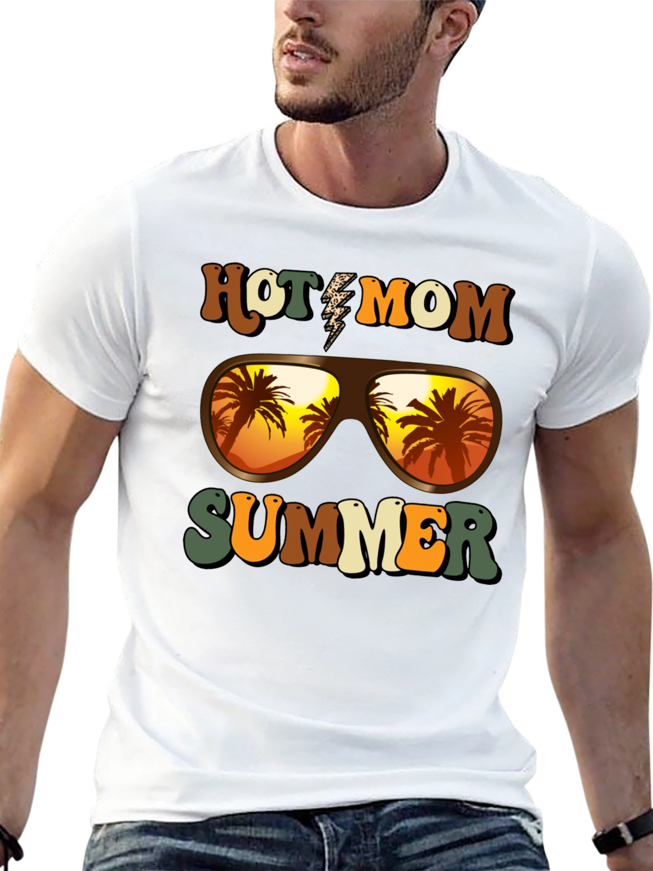 Hot Mom Summer T-Shirt - Tropical Vibes