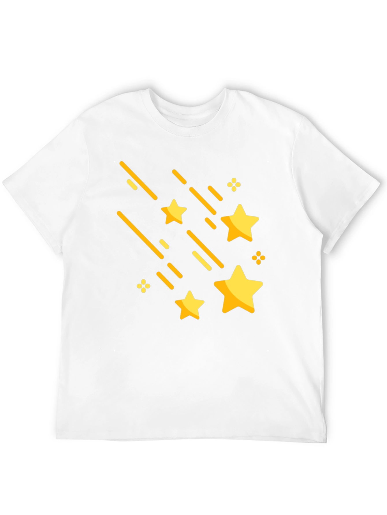 Shooting Stars Graphic Tee - Stylish Black Cotton T-Shirt