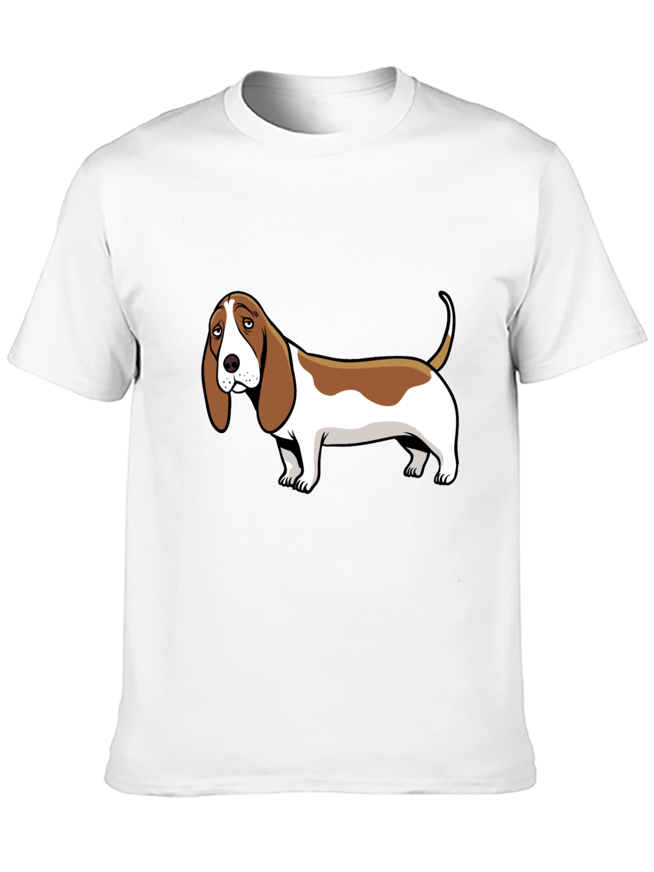 Basset Hound Dog Graphic Tee - Mens Black T-Shirt